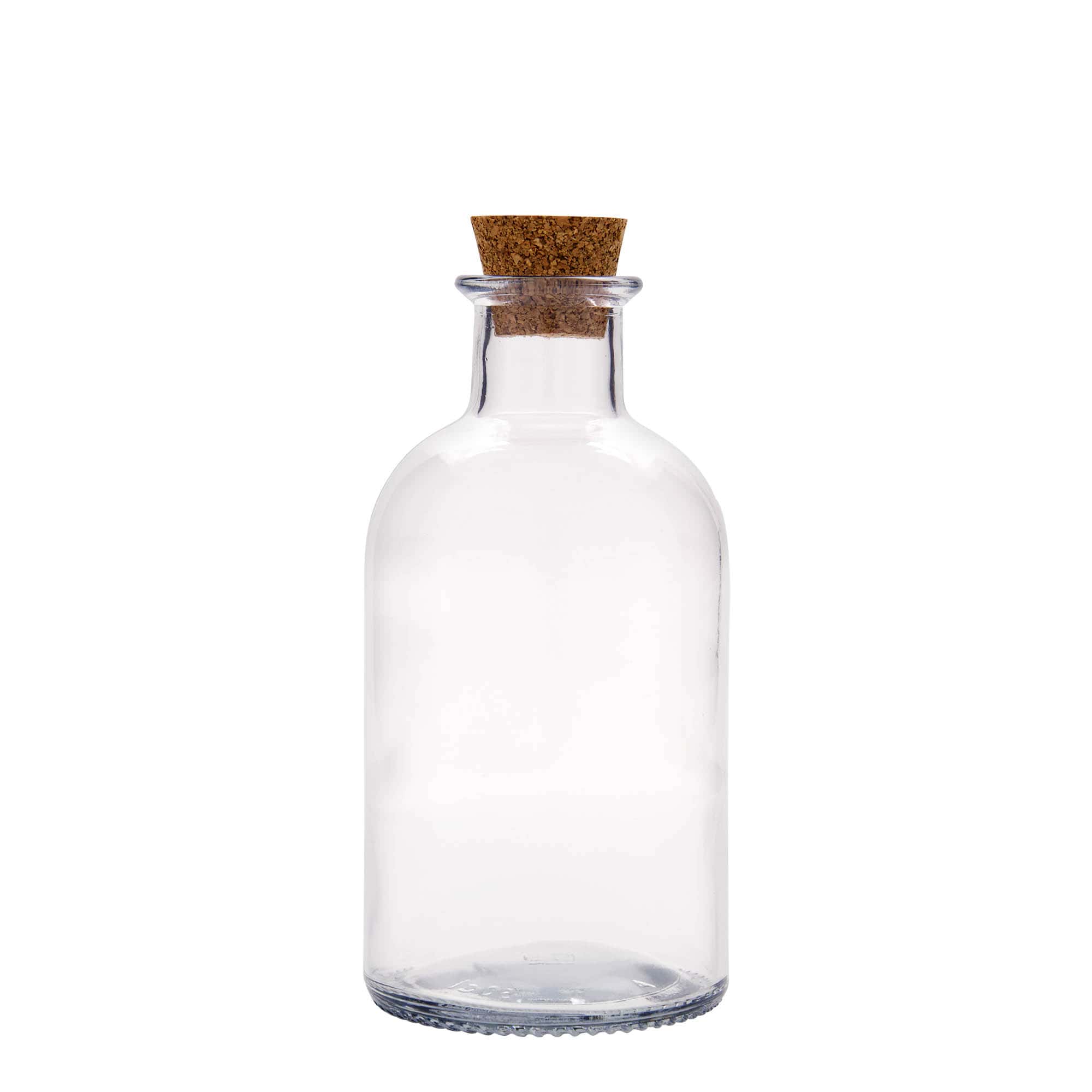 Glazen fles Apotheker 'Italia', 500 ml, monding: kurk
