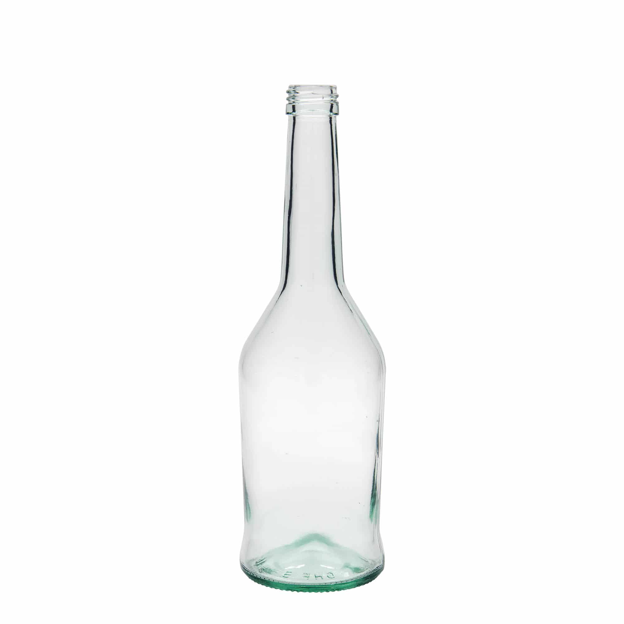 Glazen fles voor sterkedrank, 500 ml, monding: PP 28