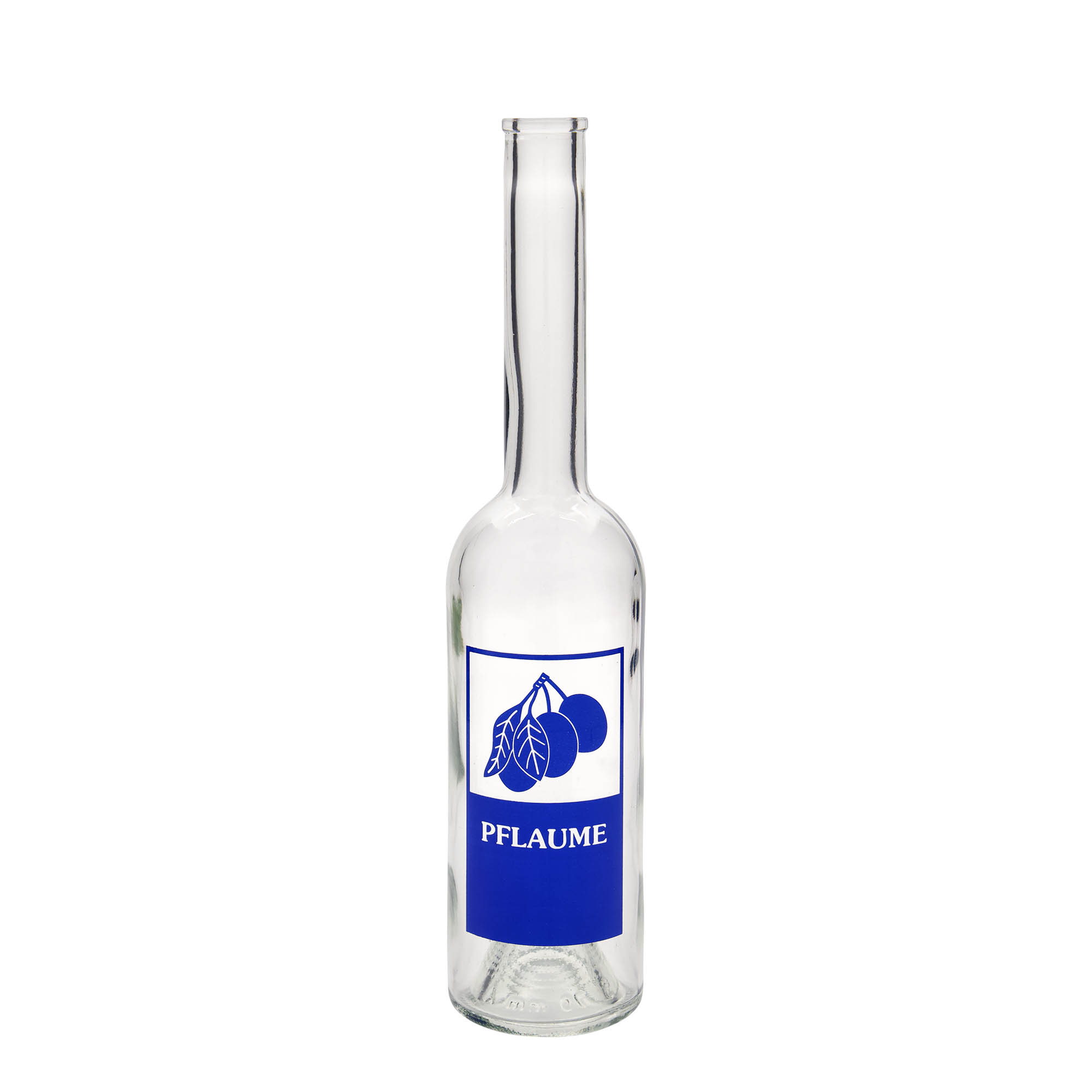 Glazen fles 'Opera', 500 ml, motief: Pruim, monding: kurk