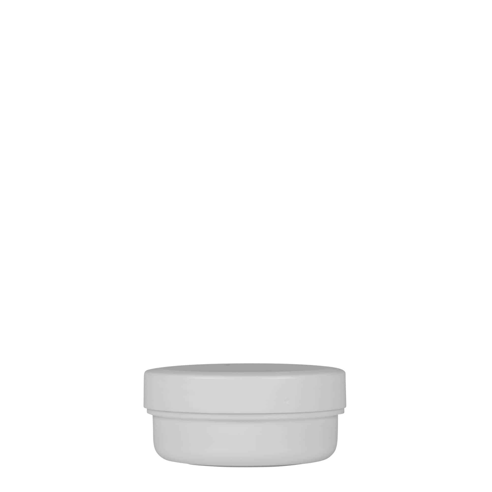 Plastic pot 'White Line', 12 ml, PP, wit, monding: schroefsluiting