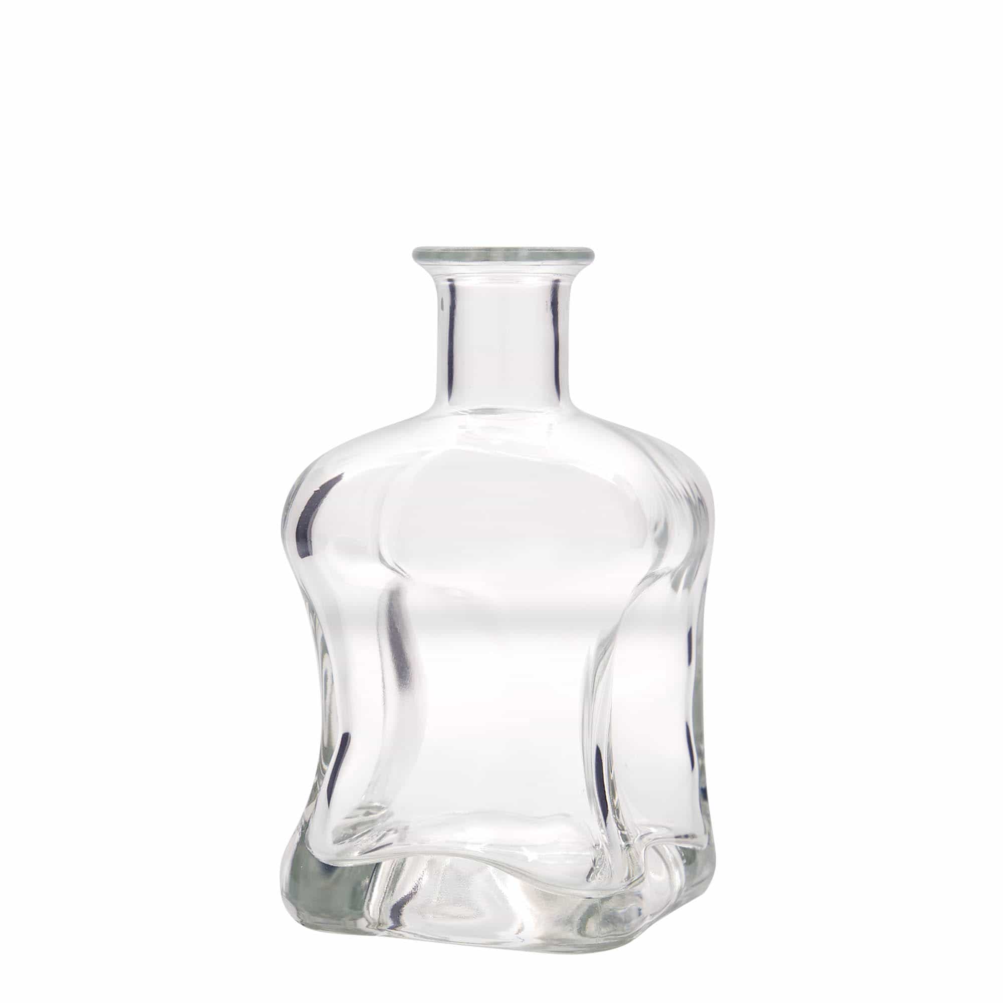 Glazen fles 'Dublin', 500 ml, vierkant, monding: kurk