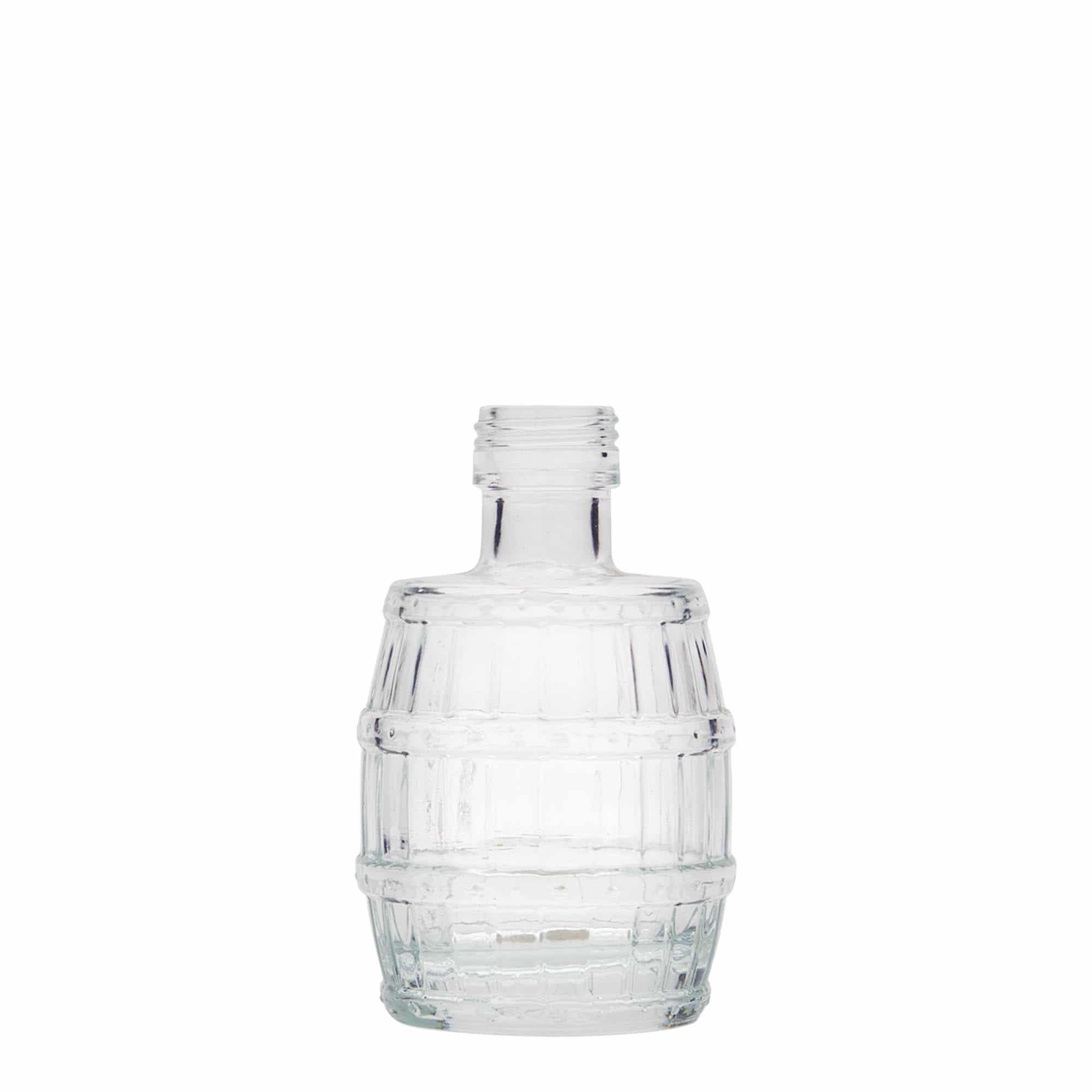 Glazen fles 'Vat', 100 ml, monding: PP 24