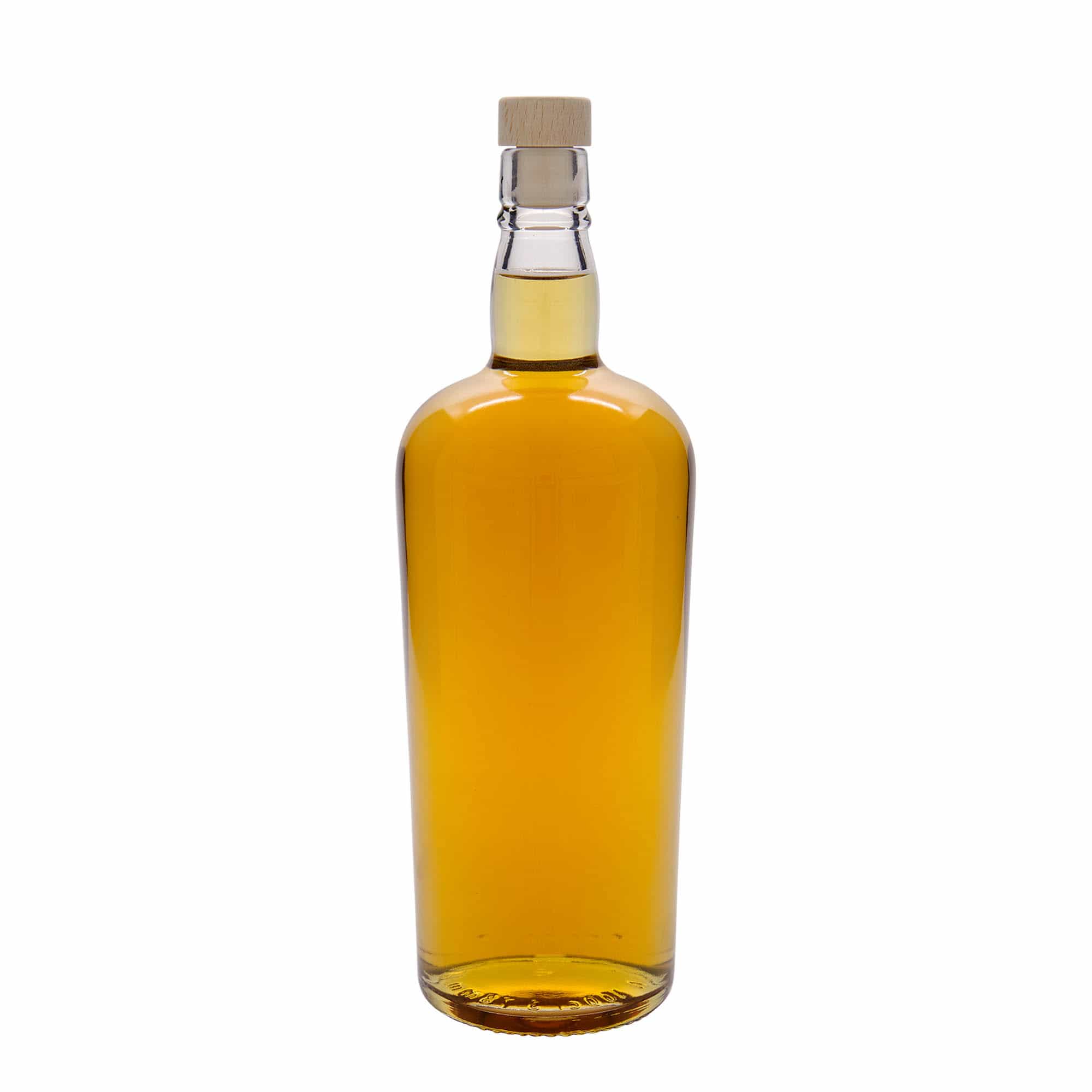 Glazen fles 'Edinburgh', 1000 ml, monding: kurk
