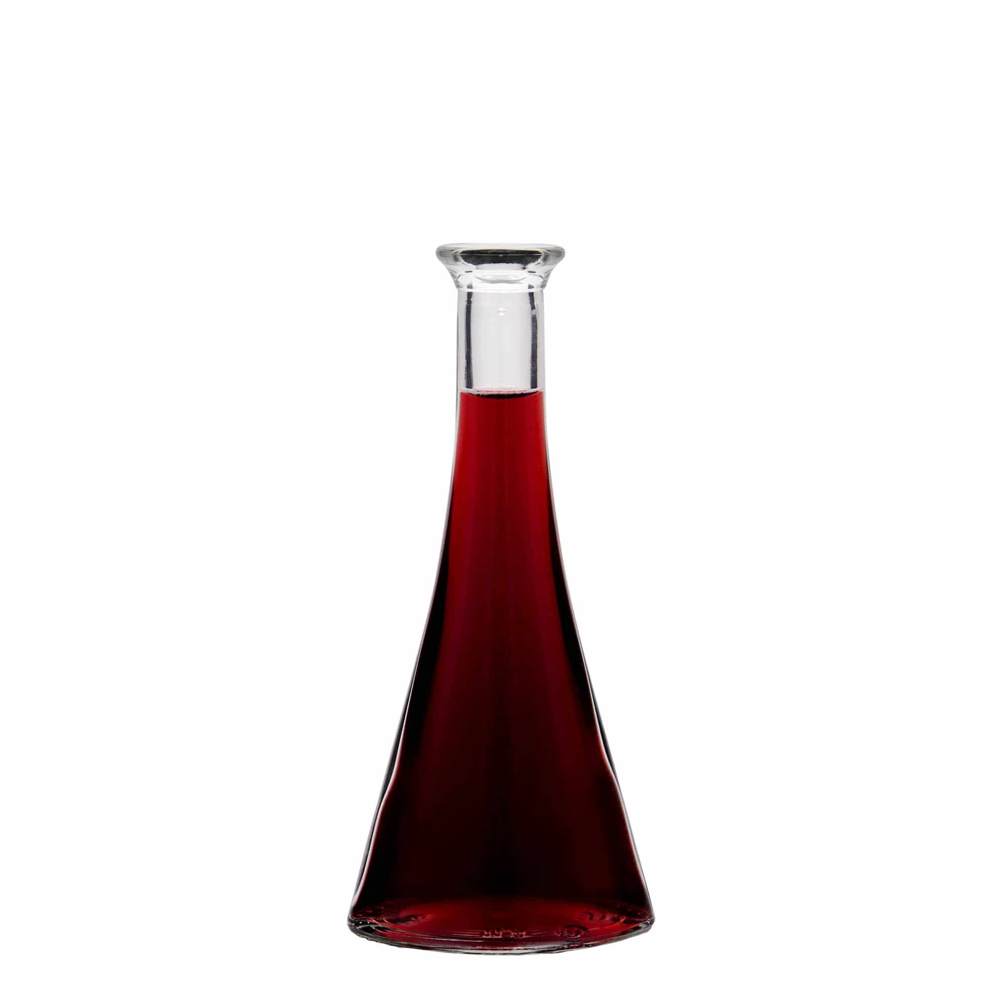 Glazen fles 'Veronica', 100 ml, halfrond, monding: kurk