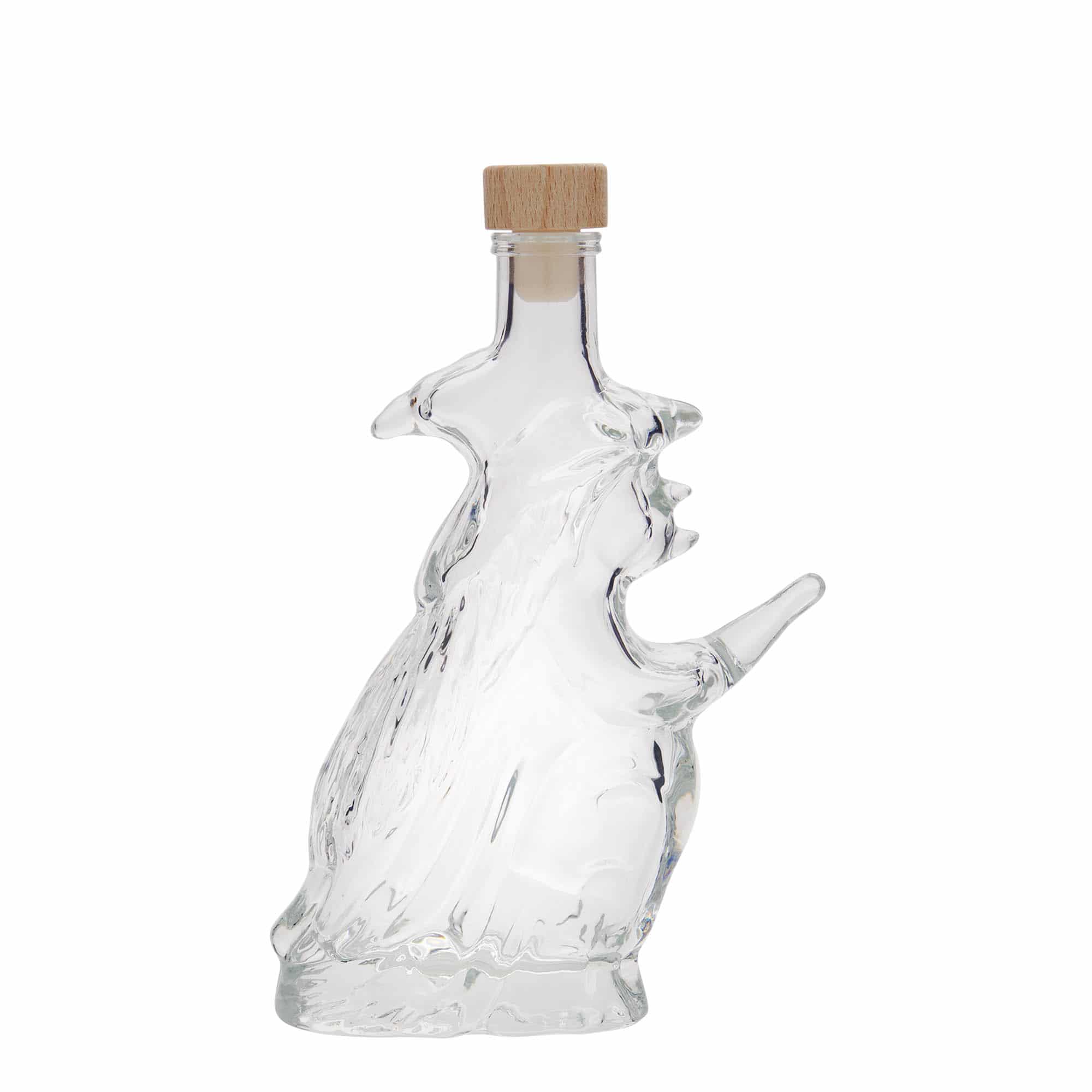 Glazen fles 'Heks', 200 ml, monding: kurk
