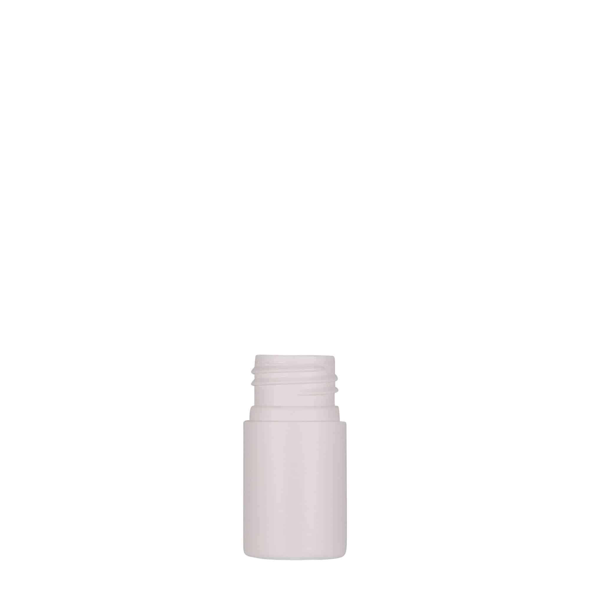 Plastic fles 'Tuffy', 15 ml, HDPE, wit, monding: GPI 24/410
