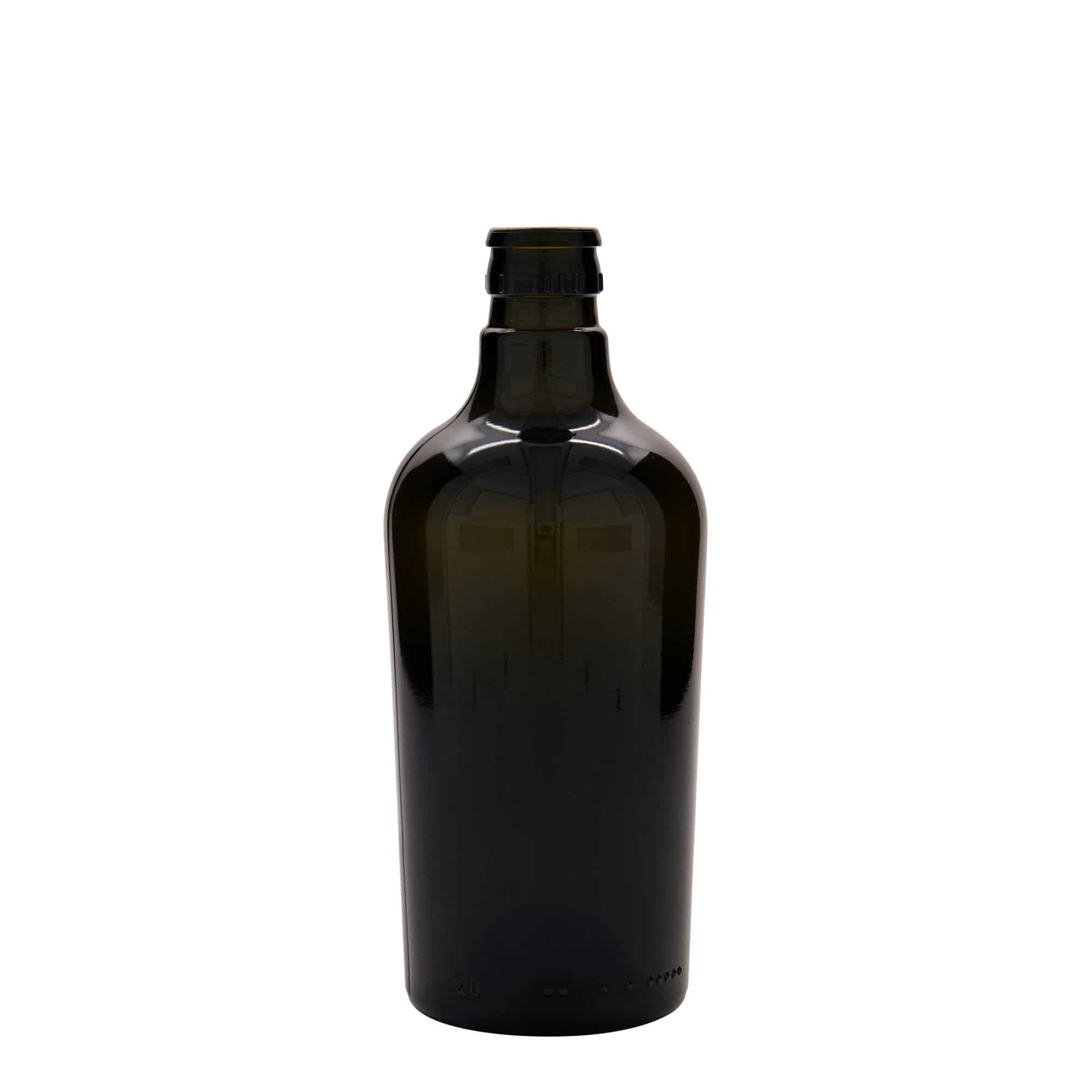 Azijn-/oliefles 'Oleum', 500 ml, glas, antiekgroen, monding: DOP