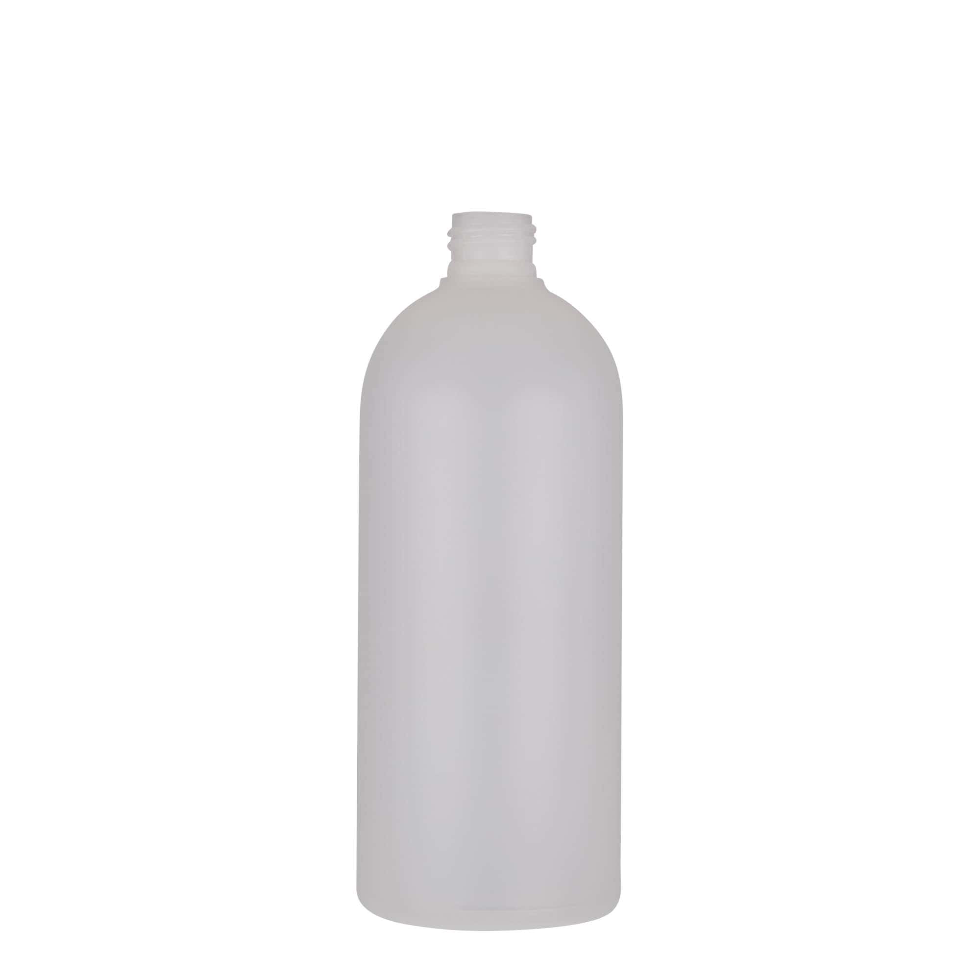 Plastic fles 'Tuffy', 500 ml, HDPE, naturel, monding: GPI 24/410