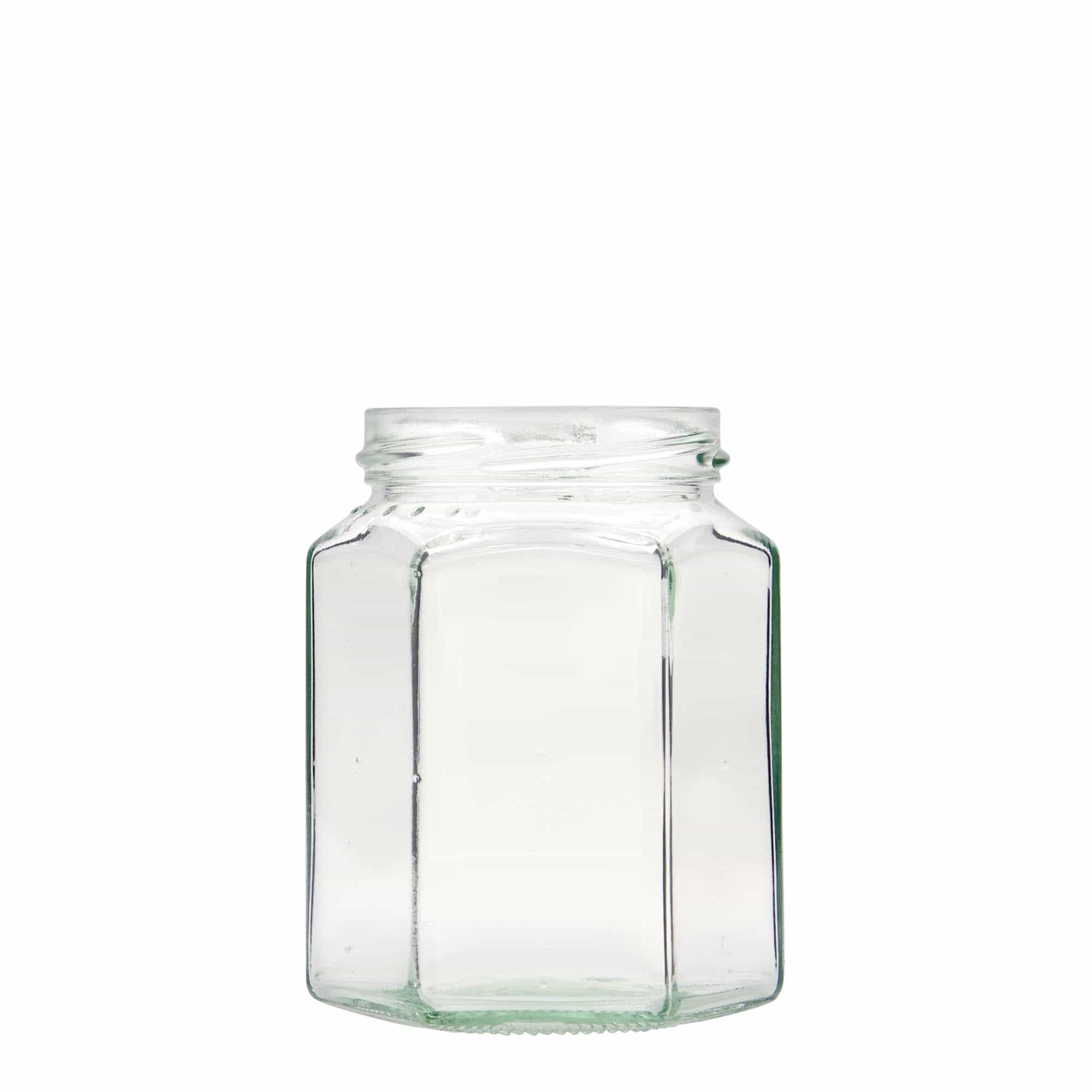 Hexagonale pot, 295 ml, monding: twist-off (TO 63)