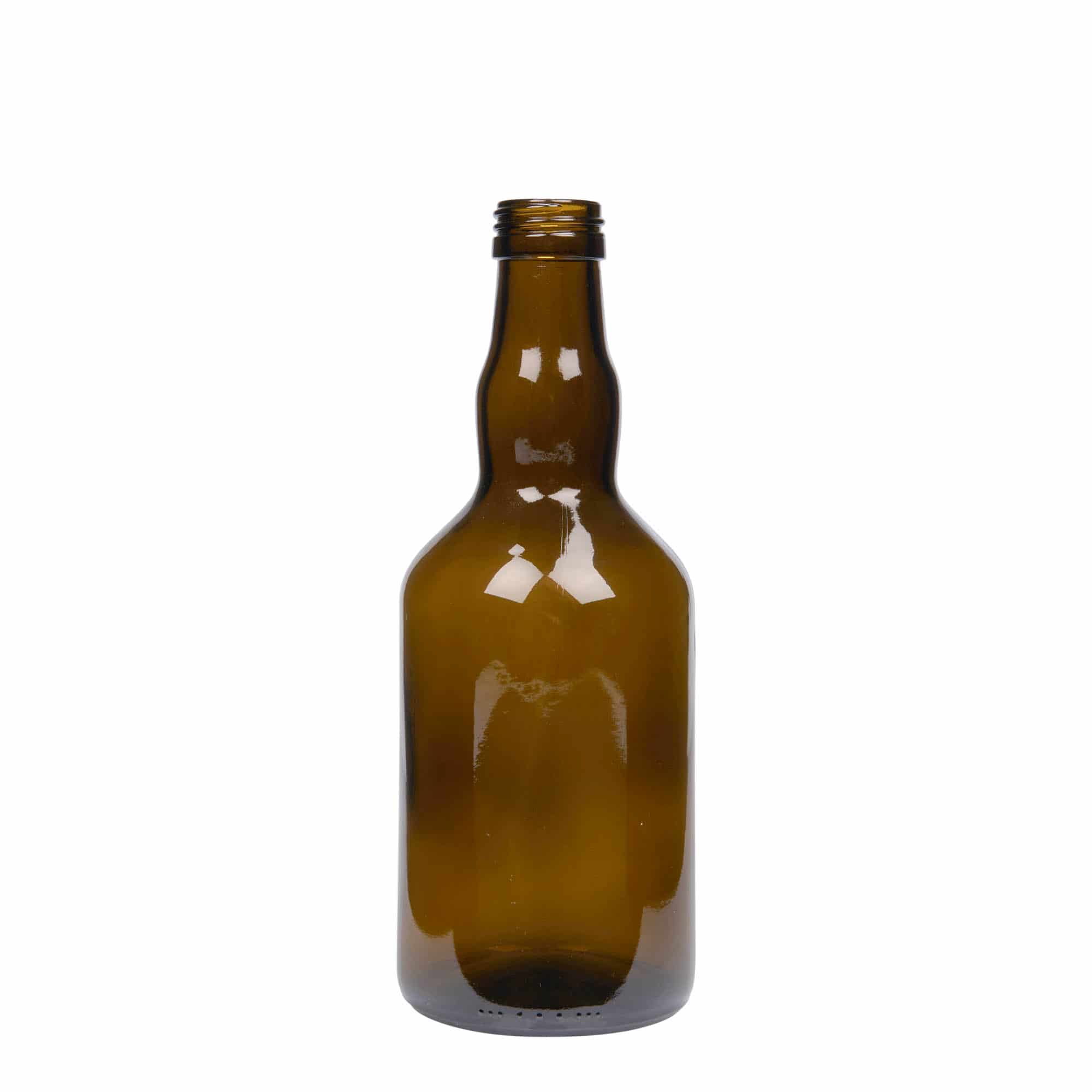 Glazen fles 'Olona', 500 ml, antiekgroen, monding: PP 31,5