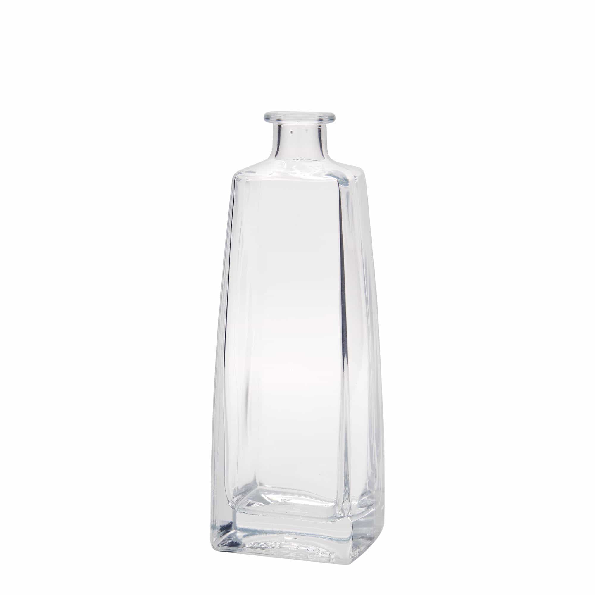 Glazen fles 'Timmy', 500 ml, rechthoekig, monding: kurk