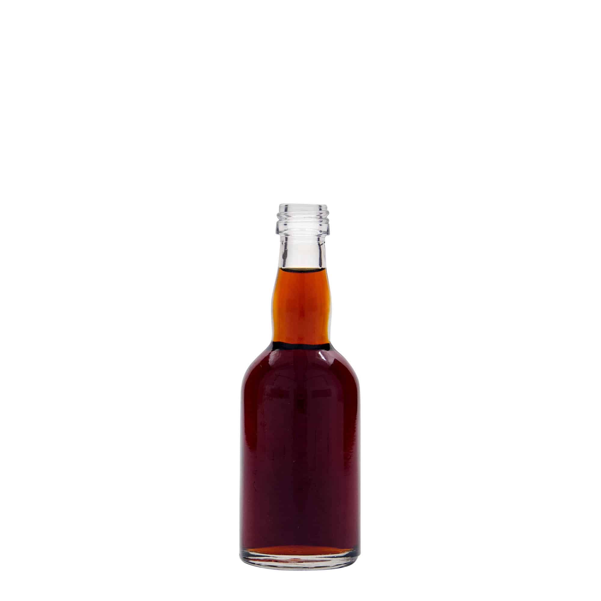 Glazen fles 'Proba', 50 ml, monding: PP 18
