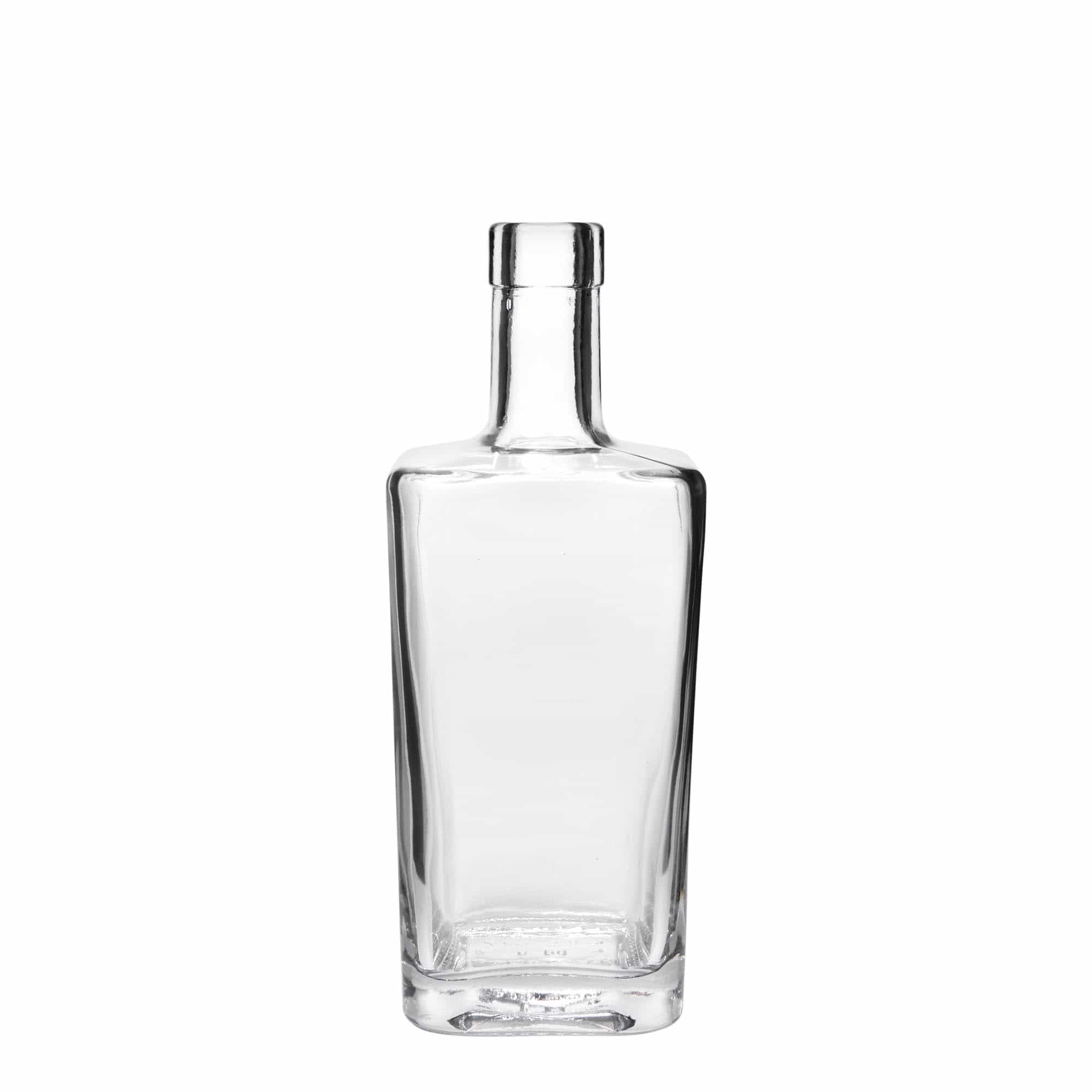 Glazen fles 'Noel', 500 ml, vierkant, monding: kurk