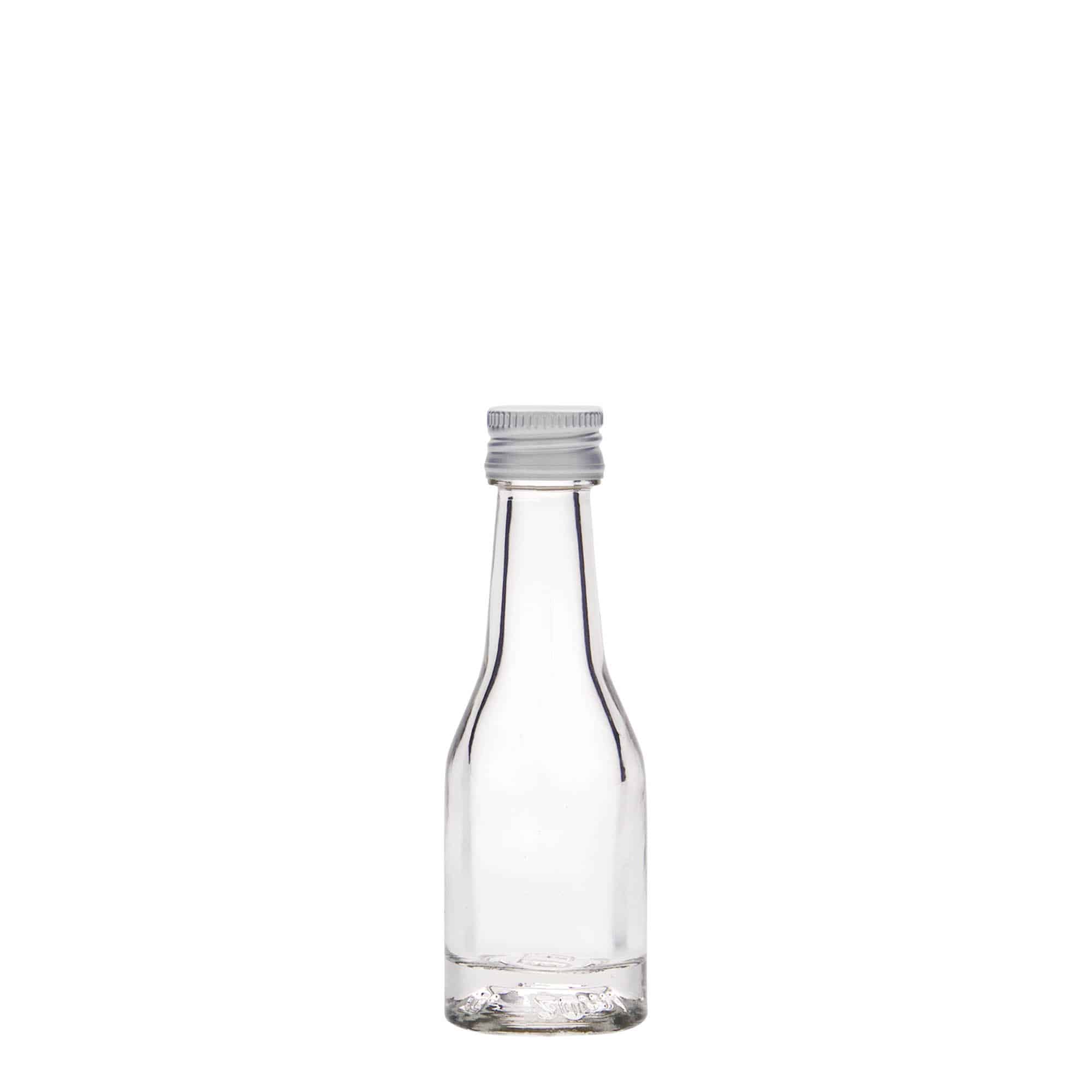 Glazen fles 'Weinschlegel', 20 ml, monding: PP 18