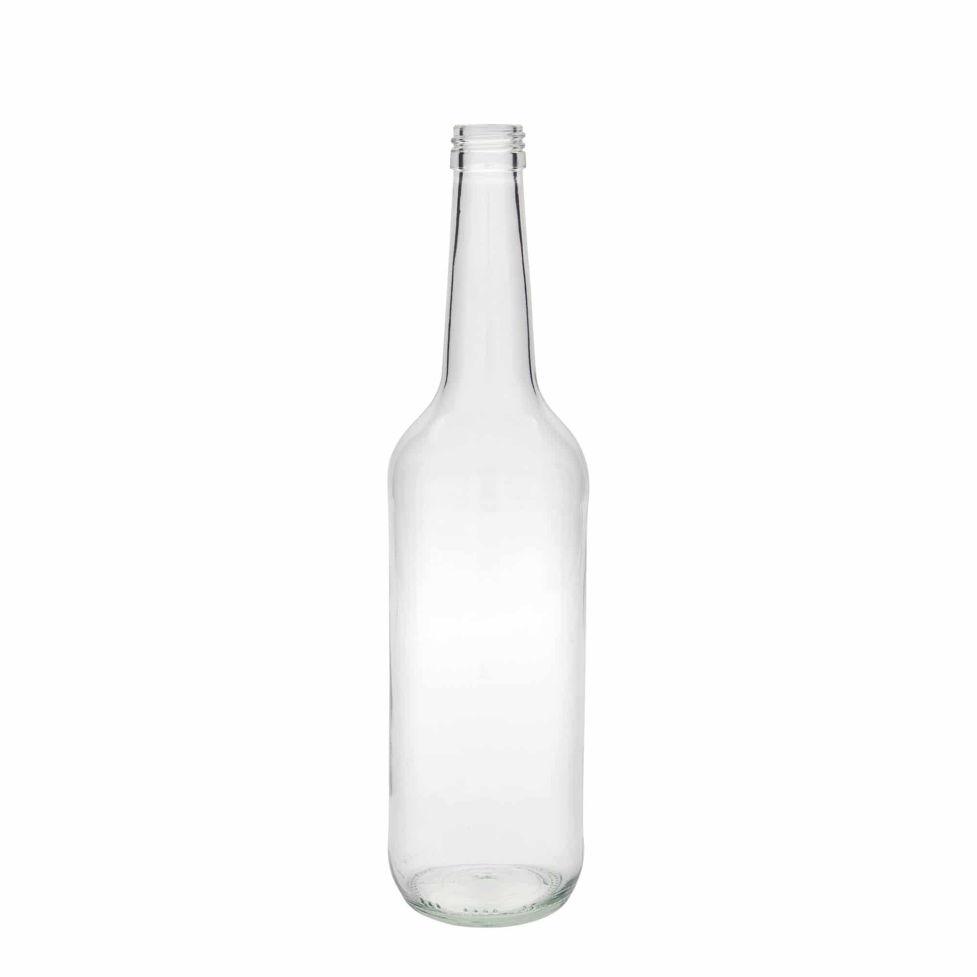 Glazen fles met rechte hals, 700 ml, monding: PP 28