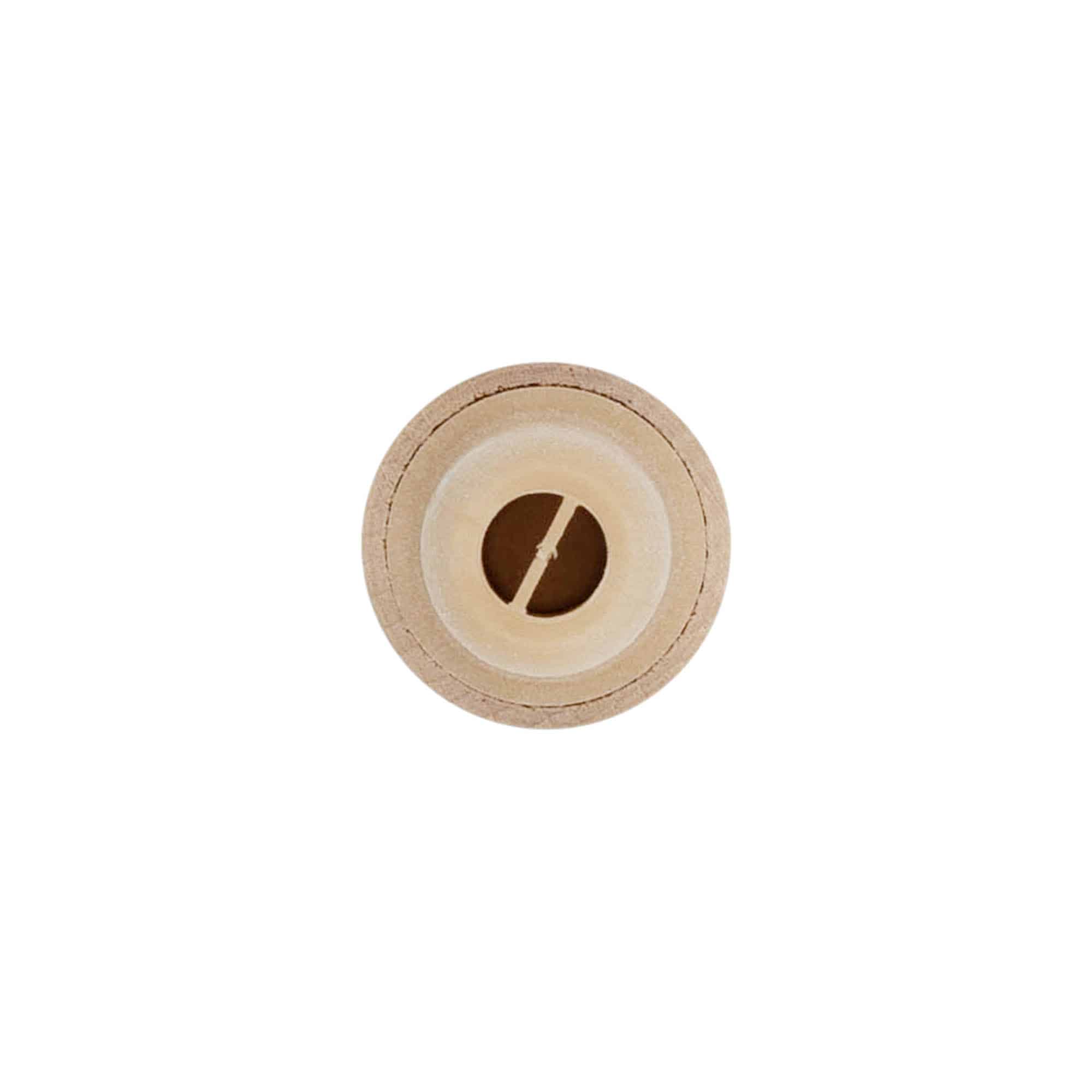 Dopkurk met doseeropening, 19 mm, kunststof-hout, meerkleurig, voor monding: kurk
