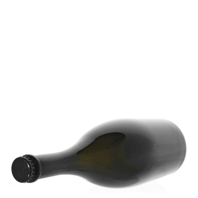 Champagnefles 'Carmen', 750 ml, glas, antiekgroen, monding: kroonkurk