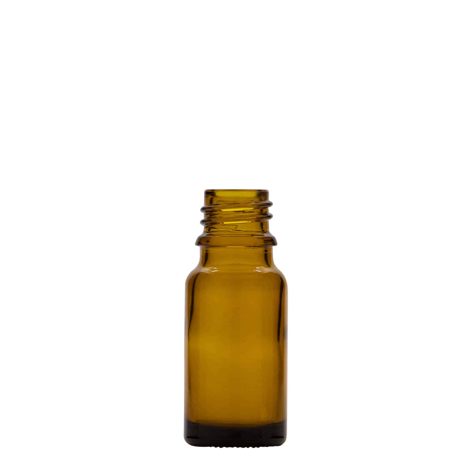 Medicijnfles met lotionpomp, 10 ml, glas, bruin, monding: DIN 18