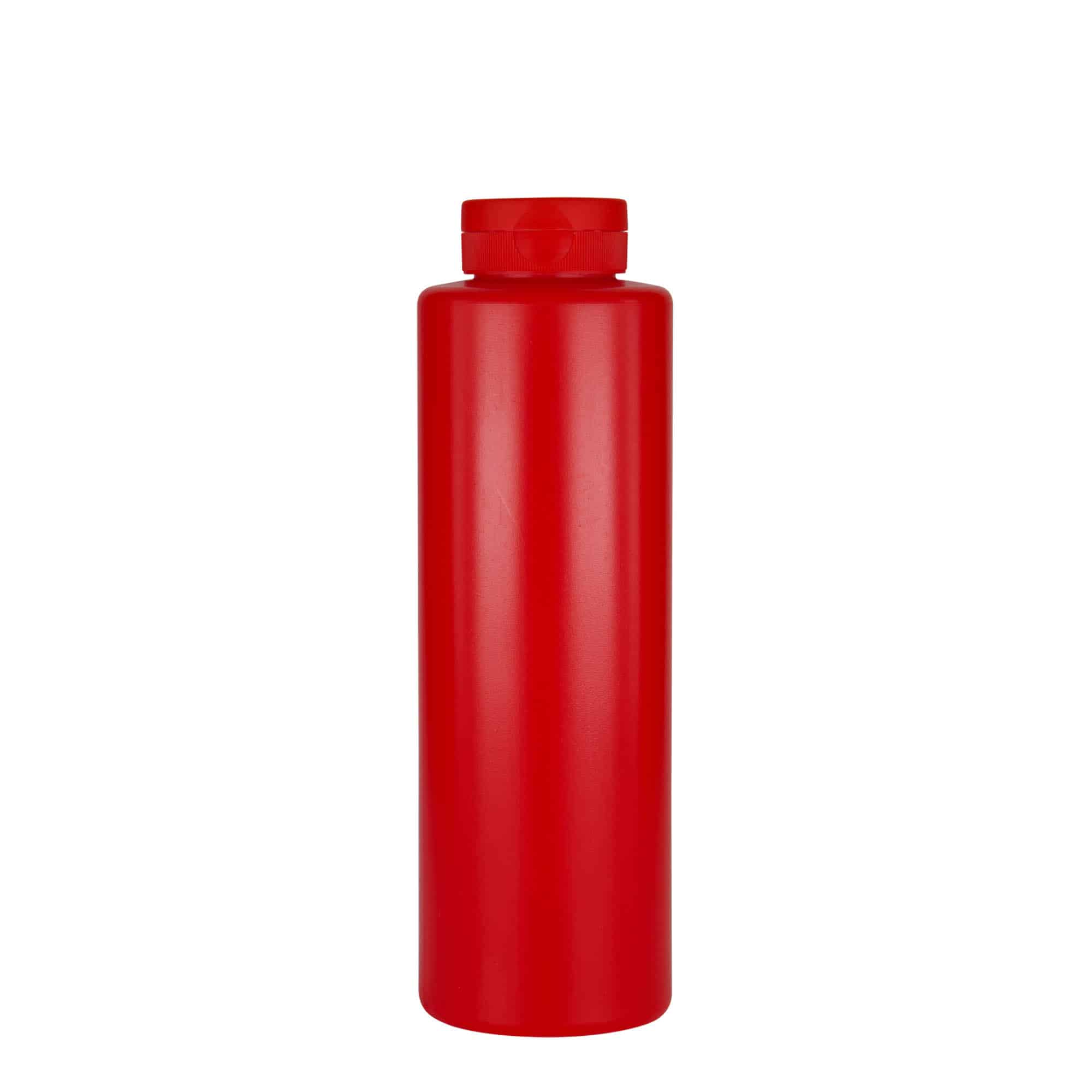 Sausfles, 500 ml, LDPE-kunststof, rood, monding: GPI 38/400