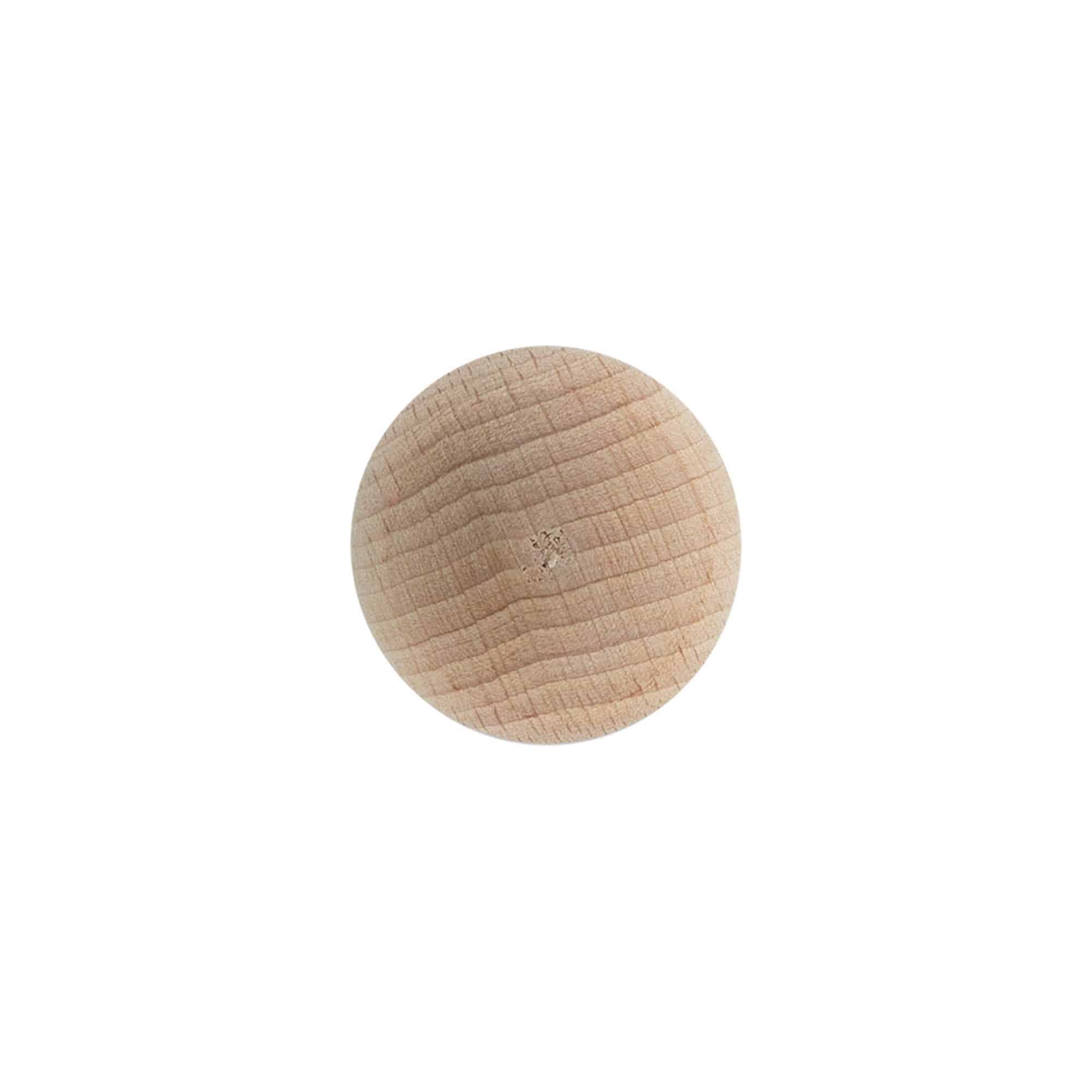 Dopkurk 'Bol', 19 mm, hout, voor monding: kurk
