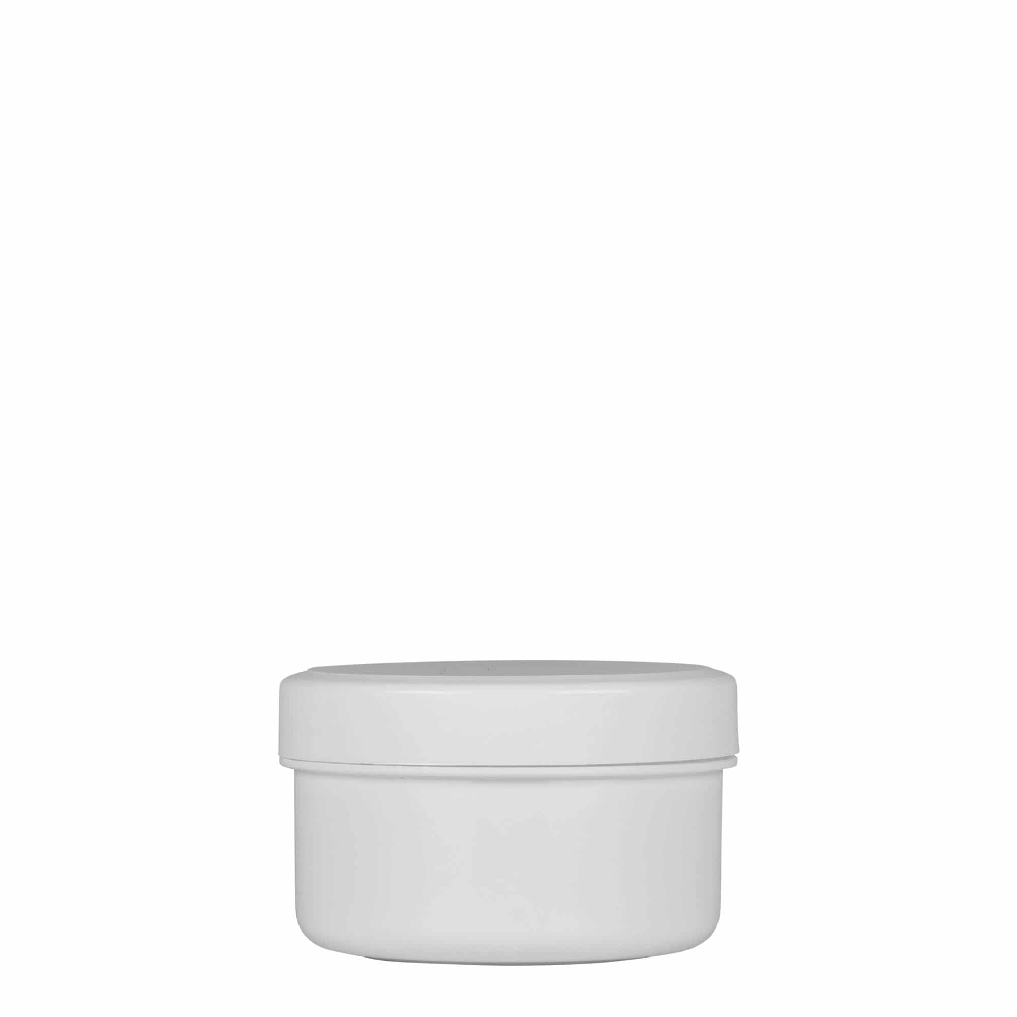 Plastic pot 'White Line', 60 ml, PP, wit, monding: schroefsluiting