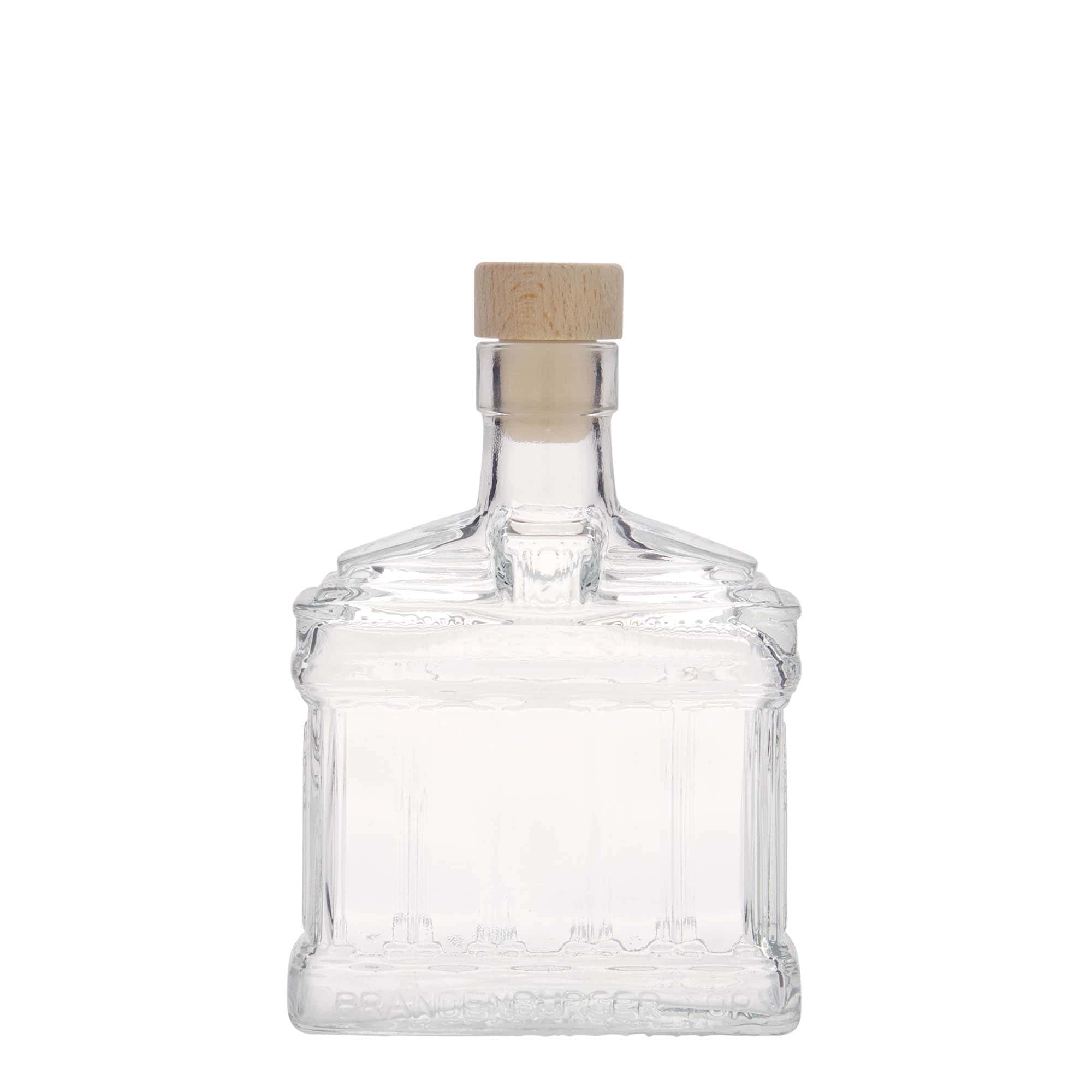 Glazen fles 'Brandenburger Tor', 200 ml, monding: kurk