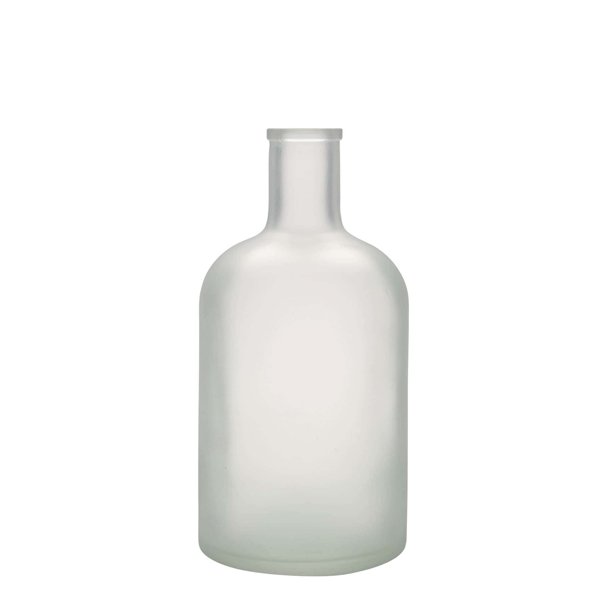 Glazen fles 'Gerardino', 700 ml, gematteerd, monding: kurk