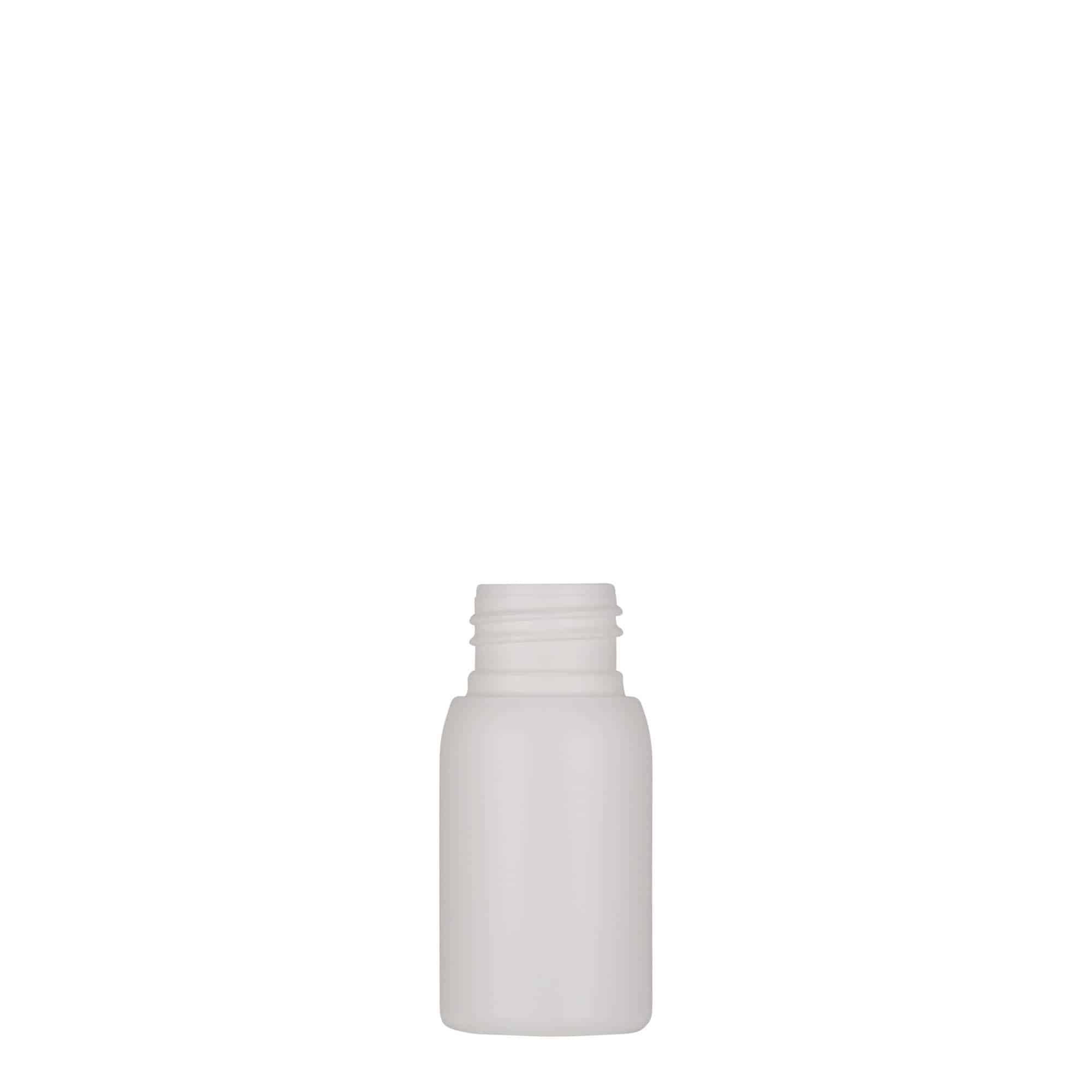 Plastic fles 'Tuffy', 30 ml, HDPE, wit, monding: GPI 24/410