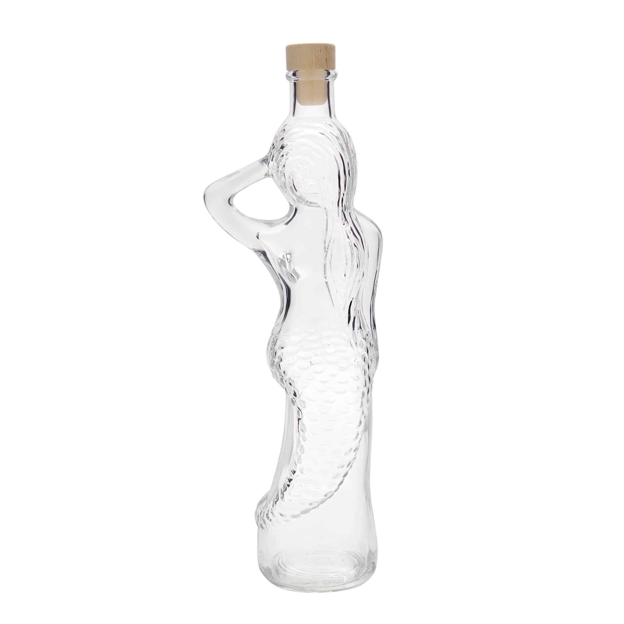 Glazen fles 'Zeemeermin', 500 ml, monding: kurk