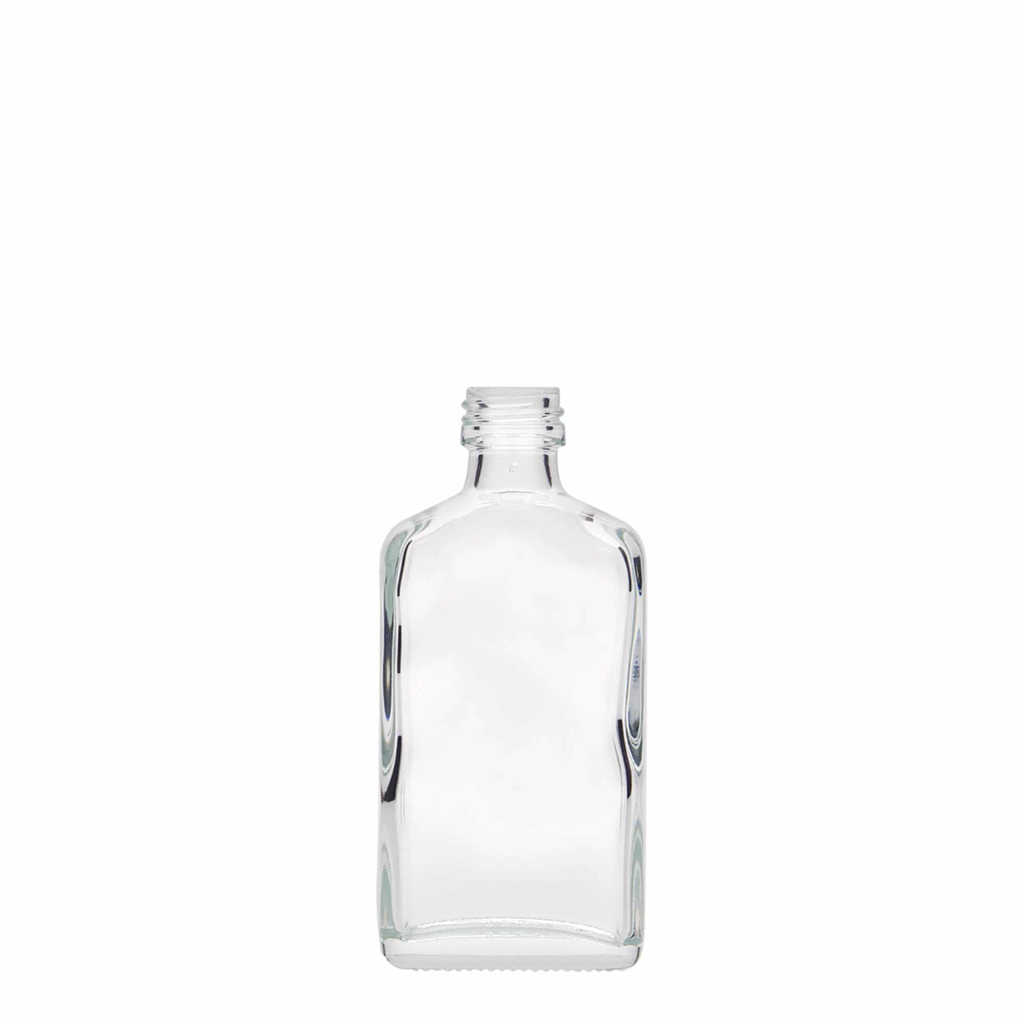 Zakflacon, 50 ml, rechthoekig, glas, monding: PP 18