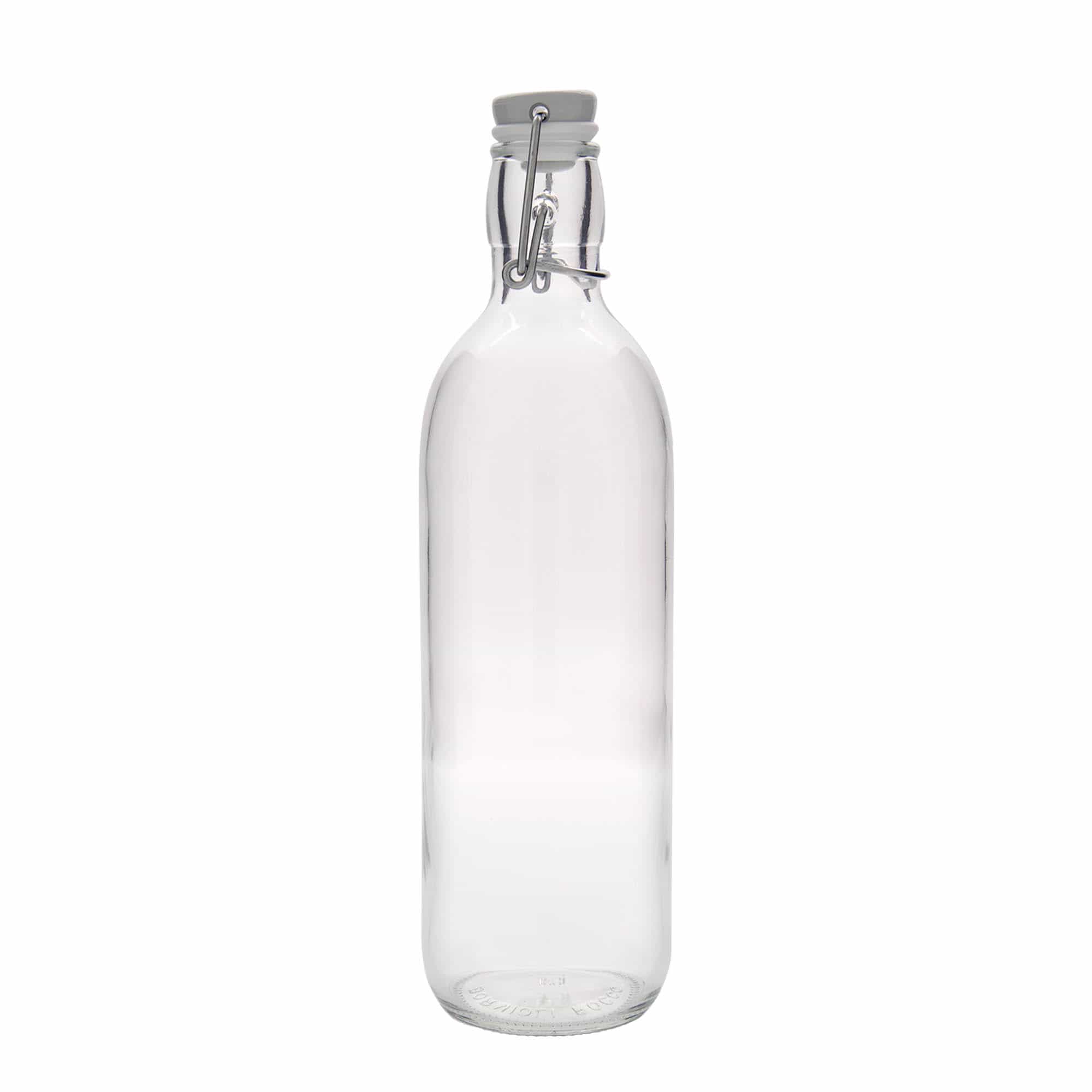 Glazen fles 'Emilia', 1000 ml, monding: beugelsluiting