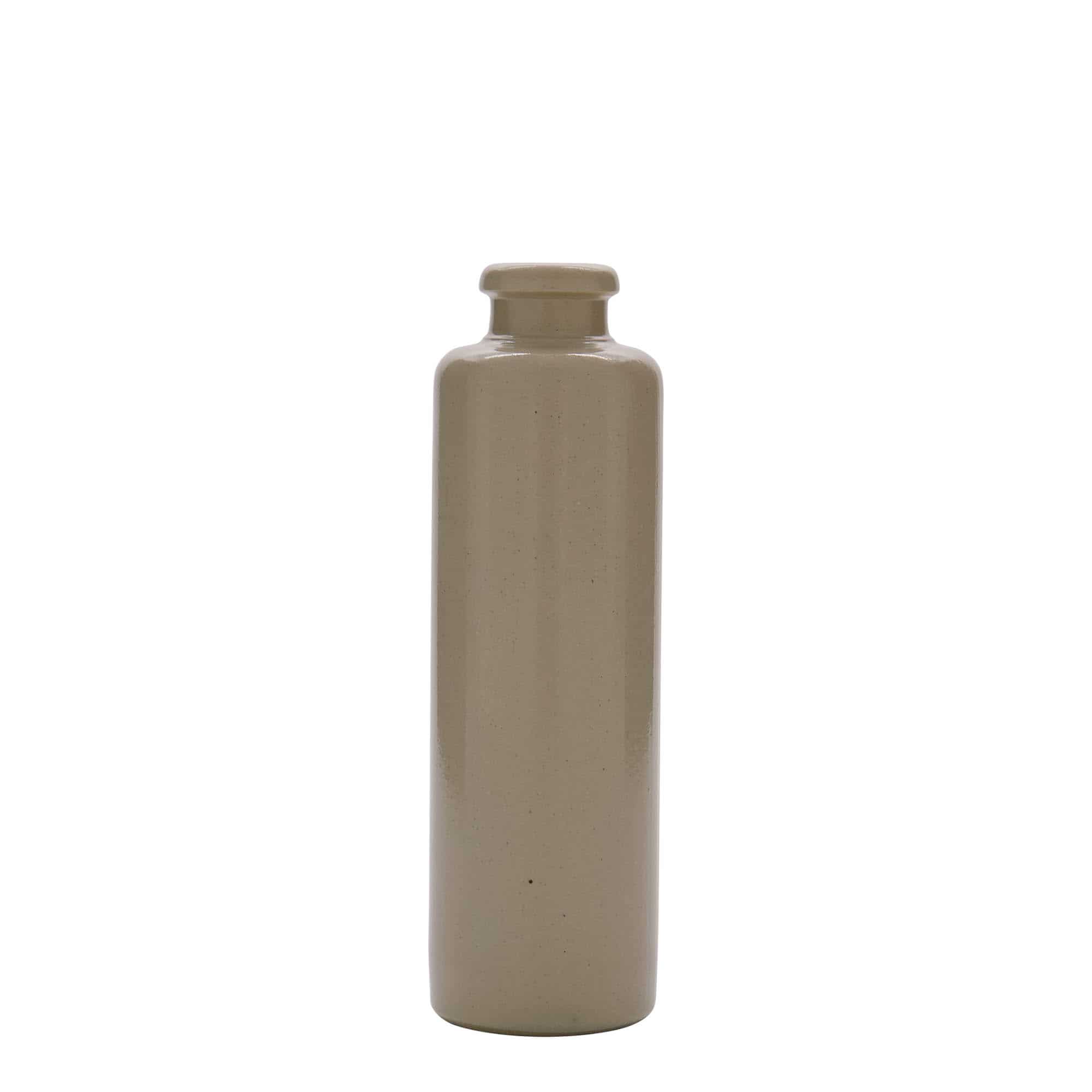 Keramische kruik, 200 ml, steengoed, beige, monding: kurk