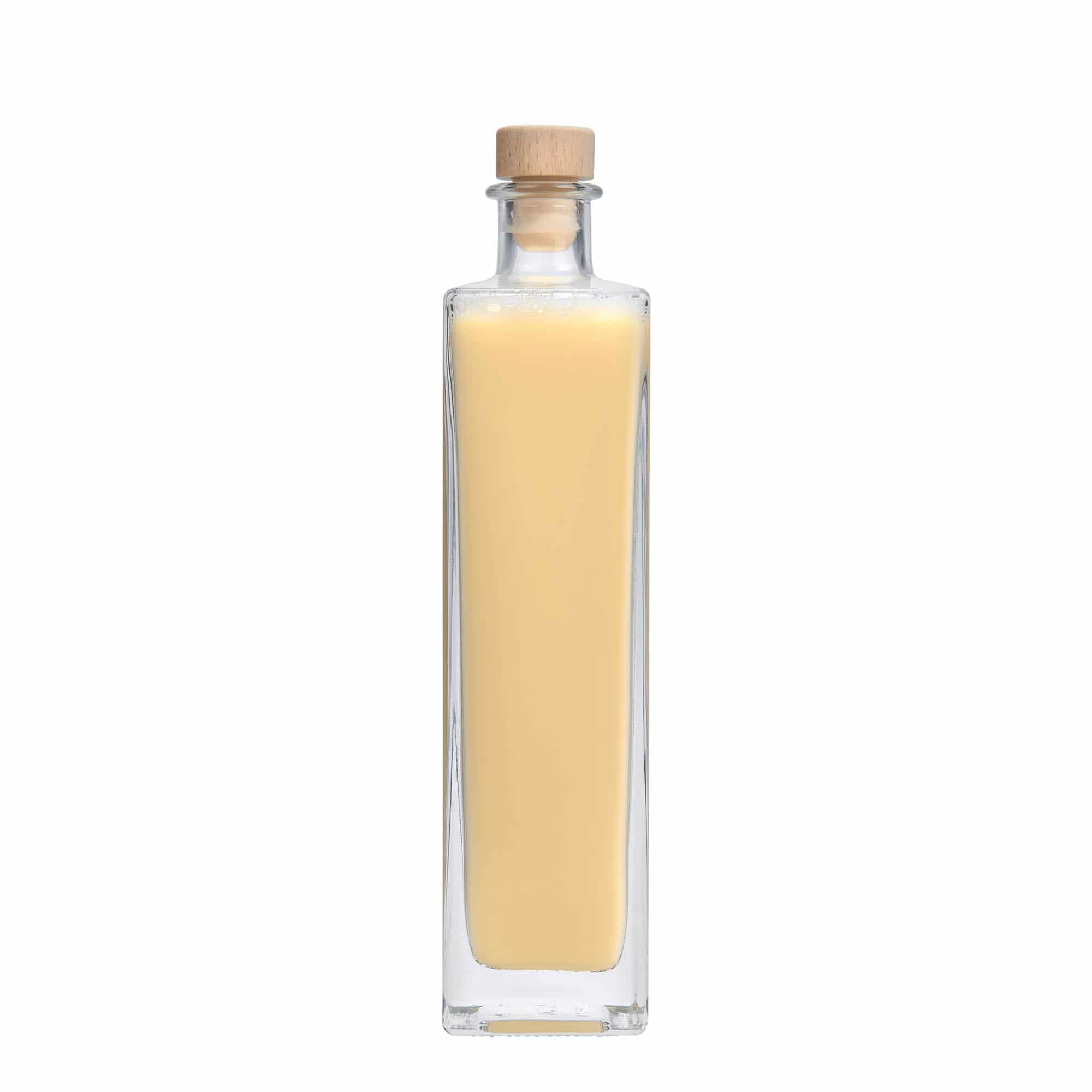Glazen fles 'Rafaello', 500 ml, vierkant, monding: kurk