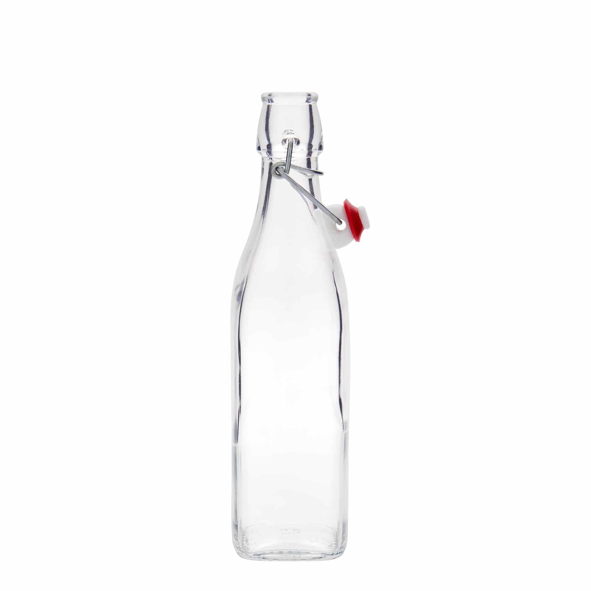 Glazen fles 'Swing', 500 ml, vierkant, monding: beugelsluiting