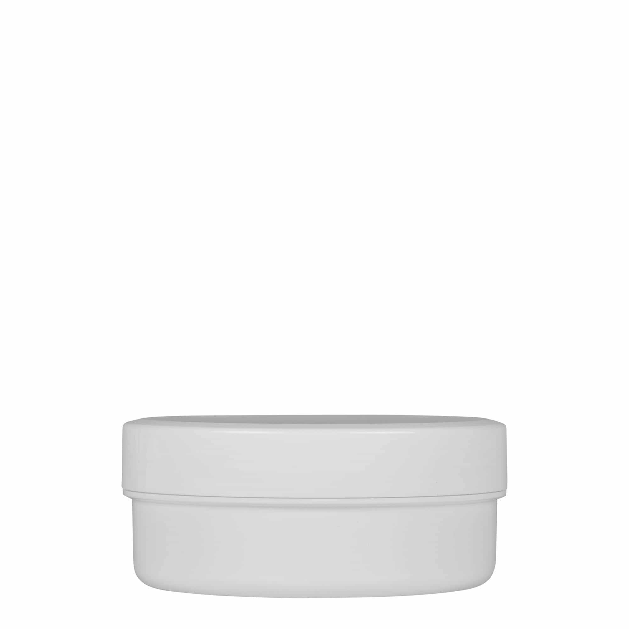 Plastic pot 'White Line', 125 ml, PP, wit, monding: schroefsluiting