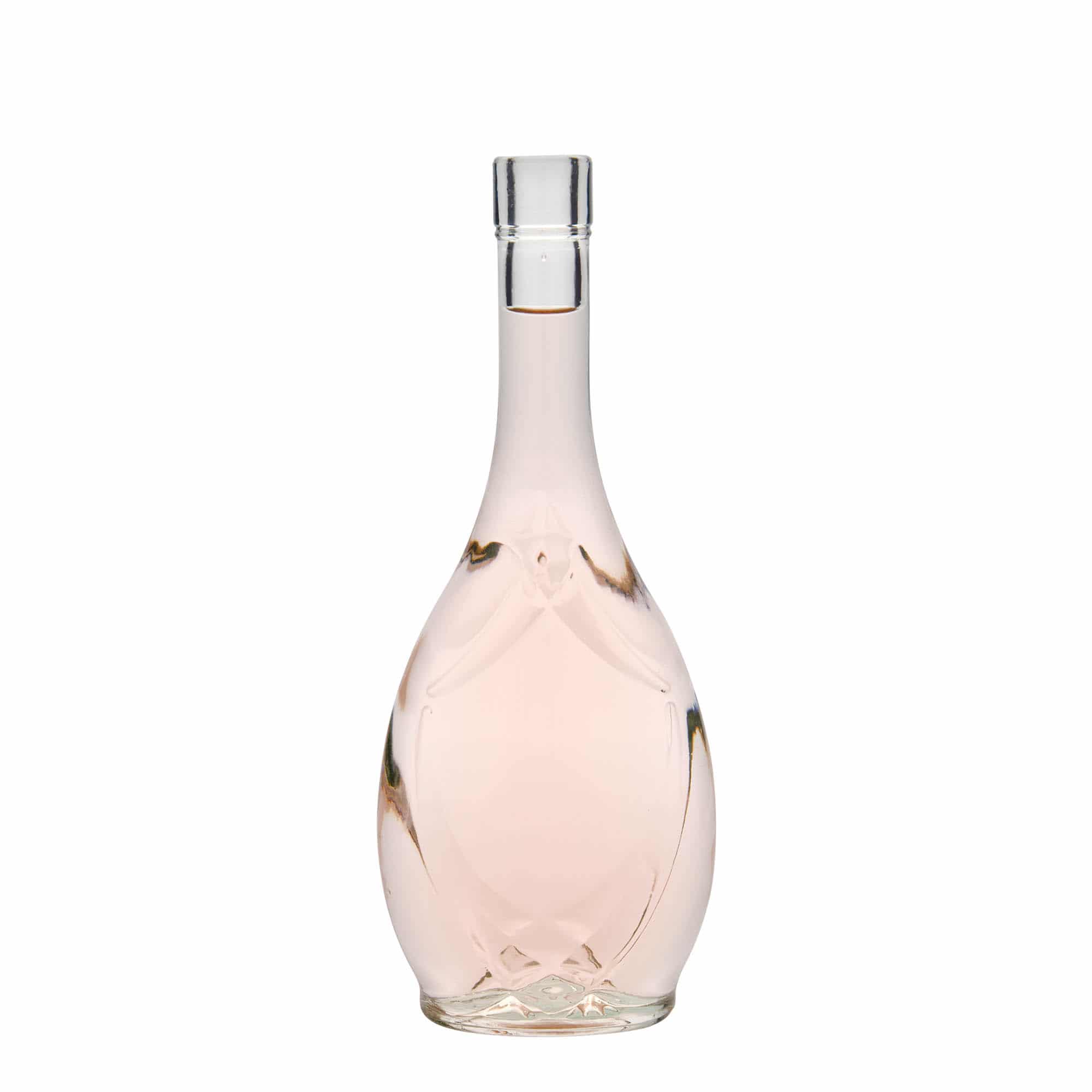 Glazen fles 'Saragossa', 500 ml, ovaal, monding: kurk