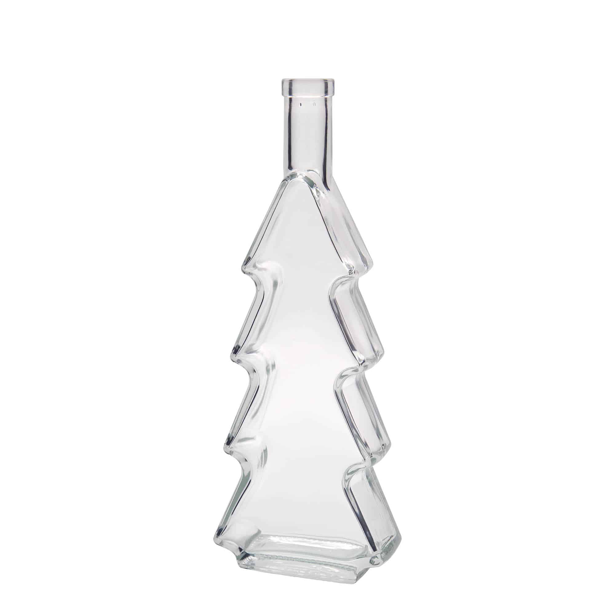 Glazen fles 'Dennenboom', 500 ml, monding: kurk