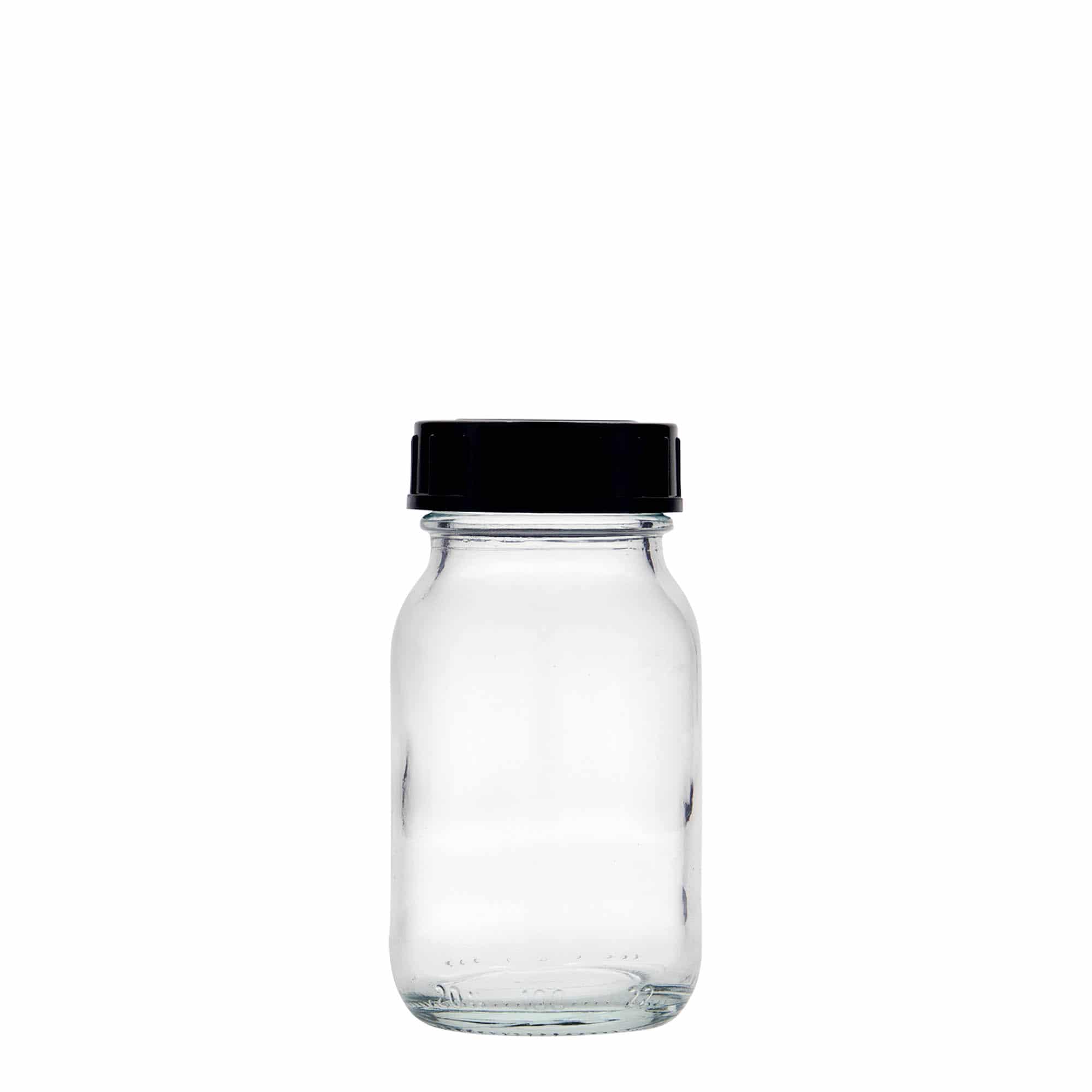 Pot met brede hals, 100 ml, monding: DIN 40