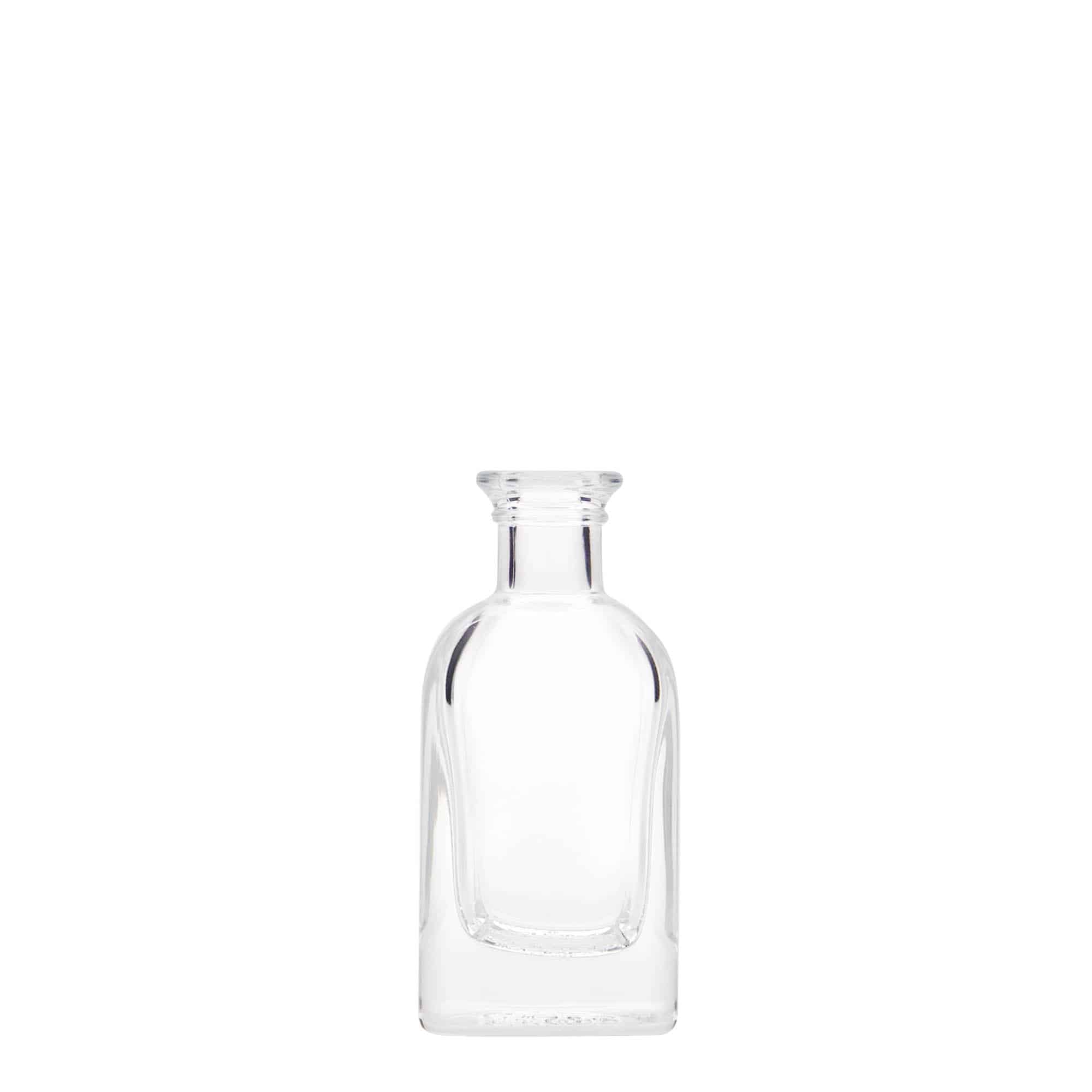 Glazen fles Apotheker carré, 40 ml, vierkant, monding: kurk