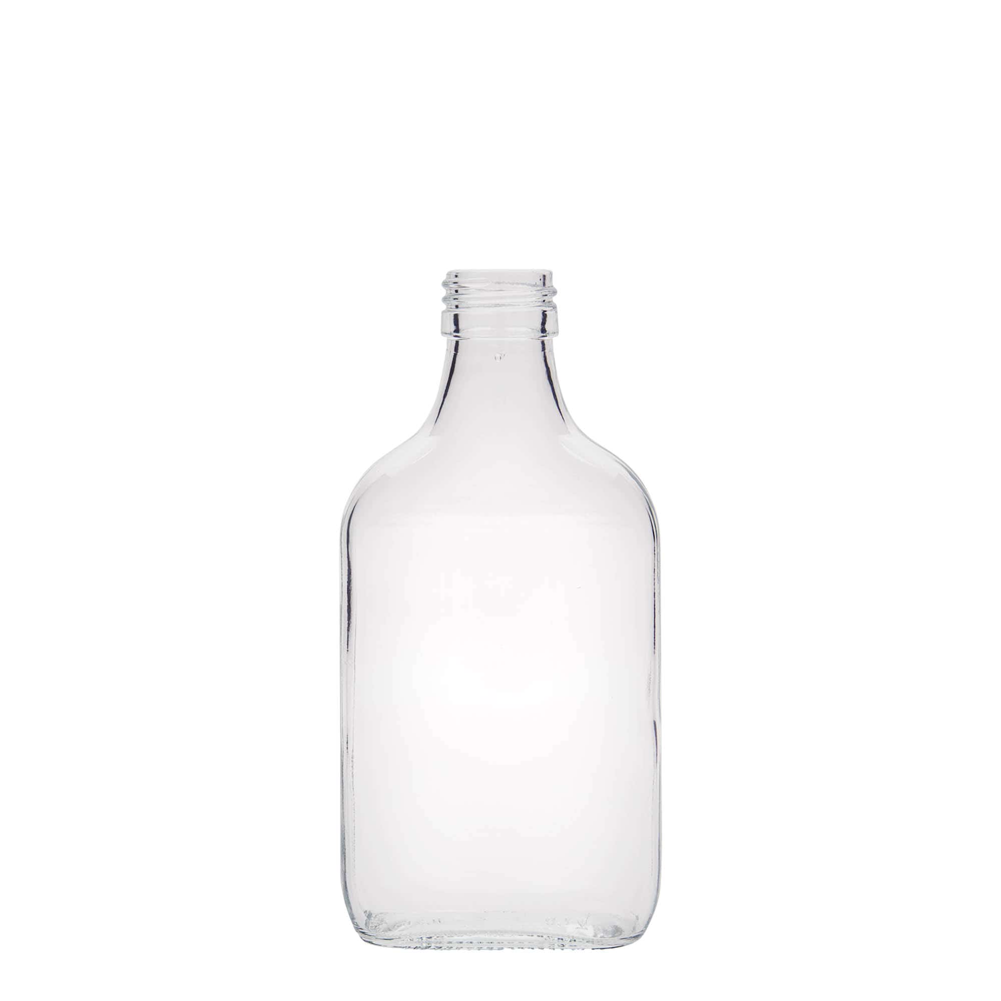 Zakflacon, 200 ml, rechthoekig, glas, monding: PP 28