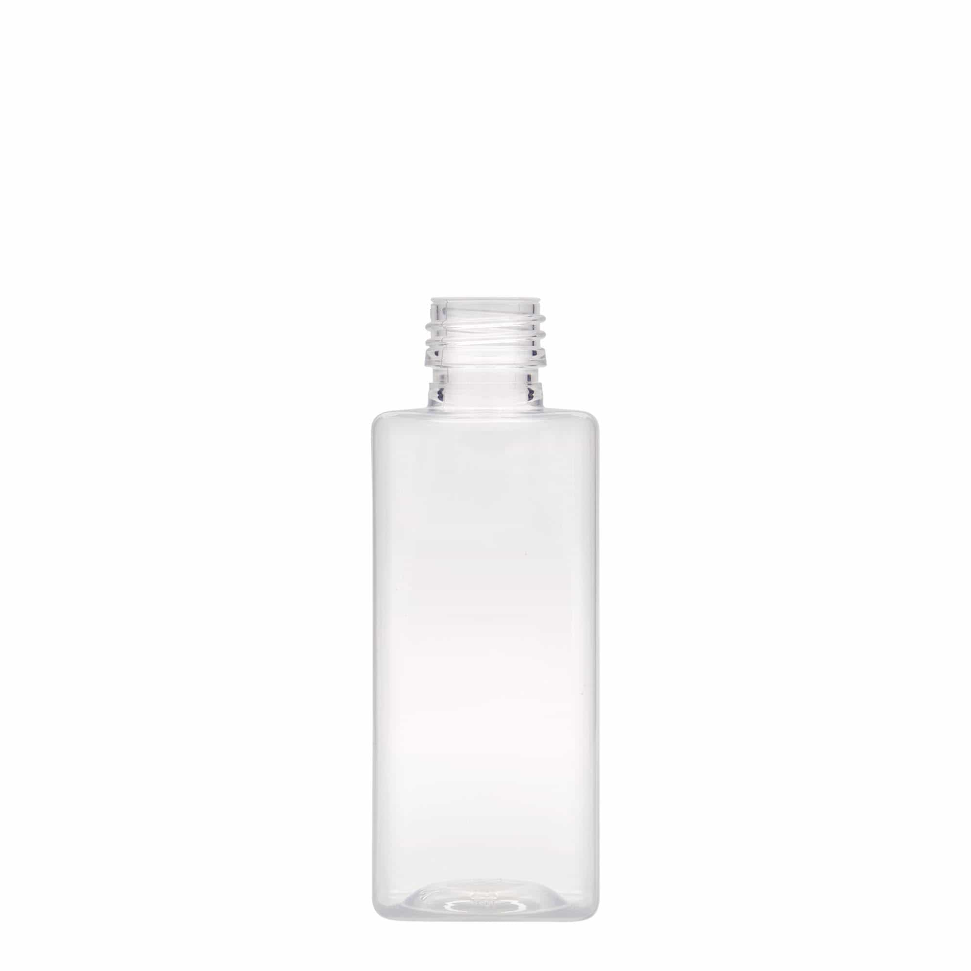 Petfles 'Karl', 250 ml, vierkant, kunststof, monding: PP 28