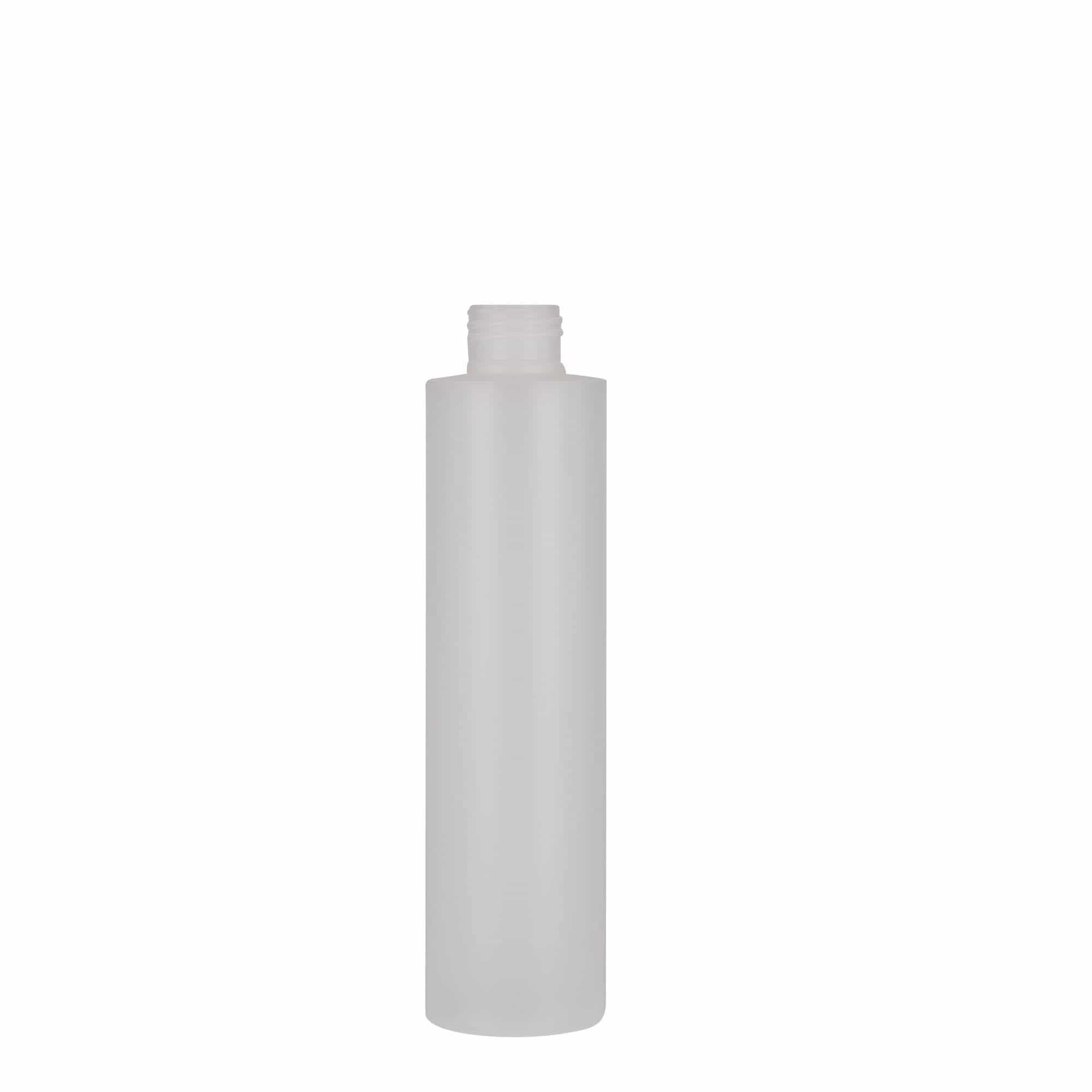 Plastic fles 'Pipe', 200 ml, HDPE, naturel, monding: GPI 24/410