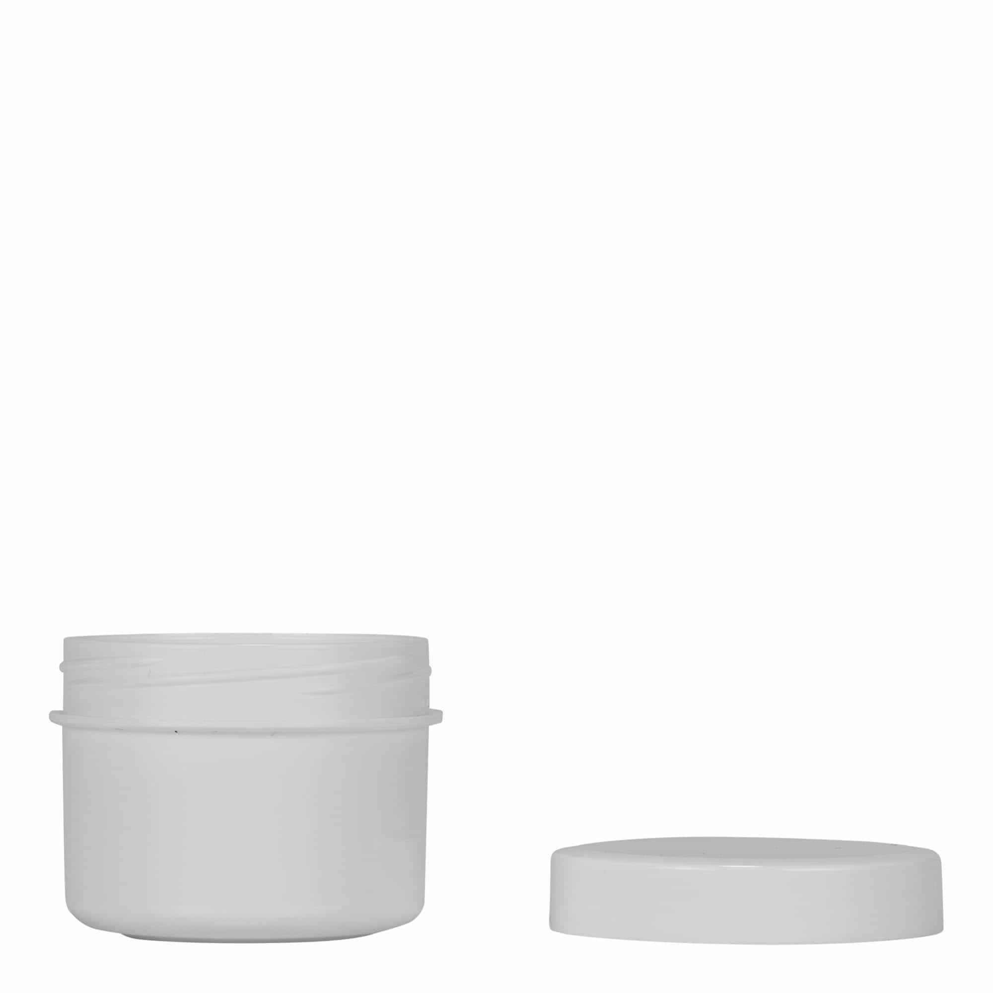 Plastic pot 'White Line', 35 ml, PP, wit, monding: schroefsluiting