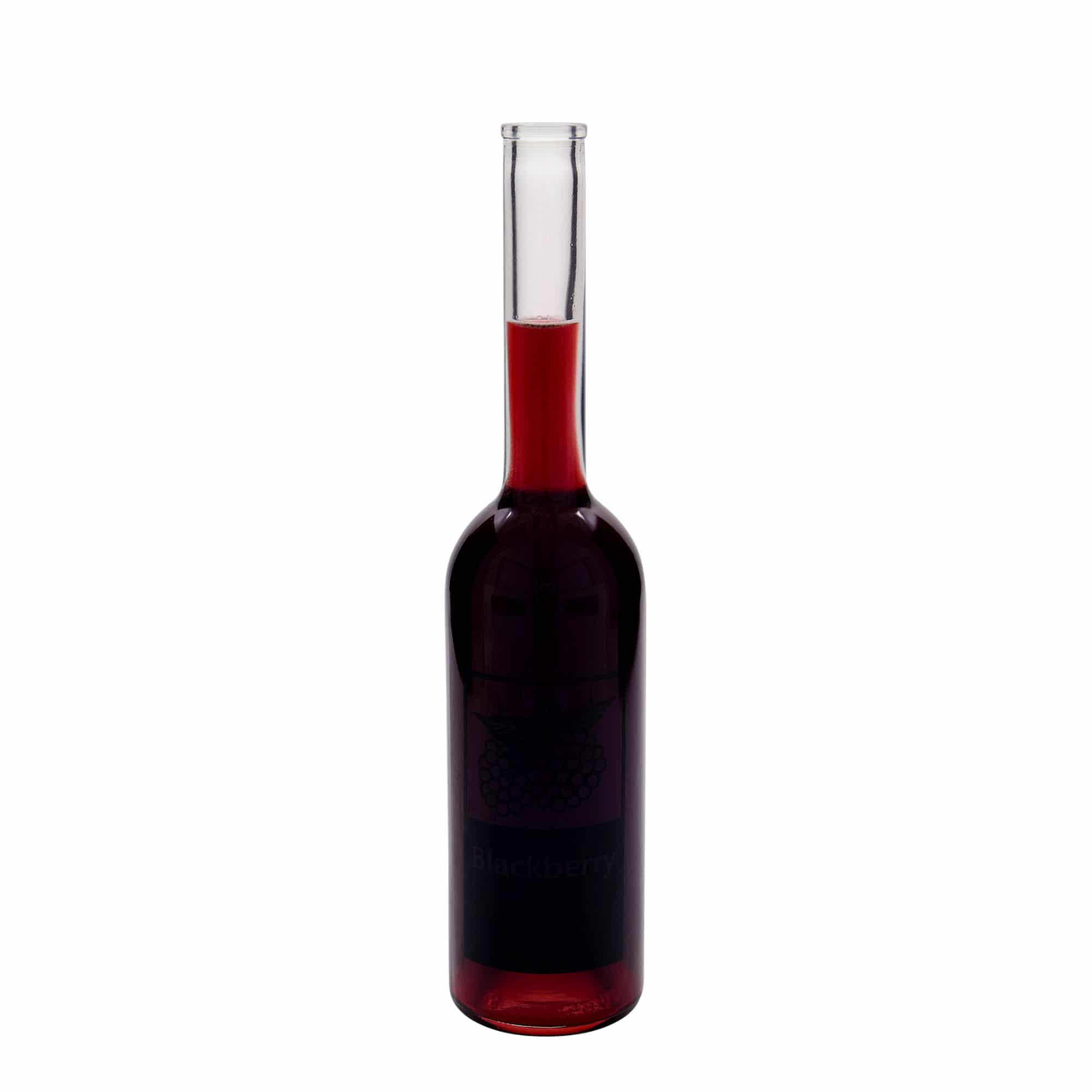 Glazen fles 'Opera', 500 ml, motief: Blackberry, monding: kurk