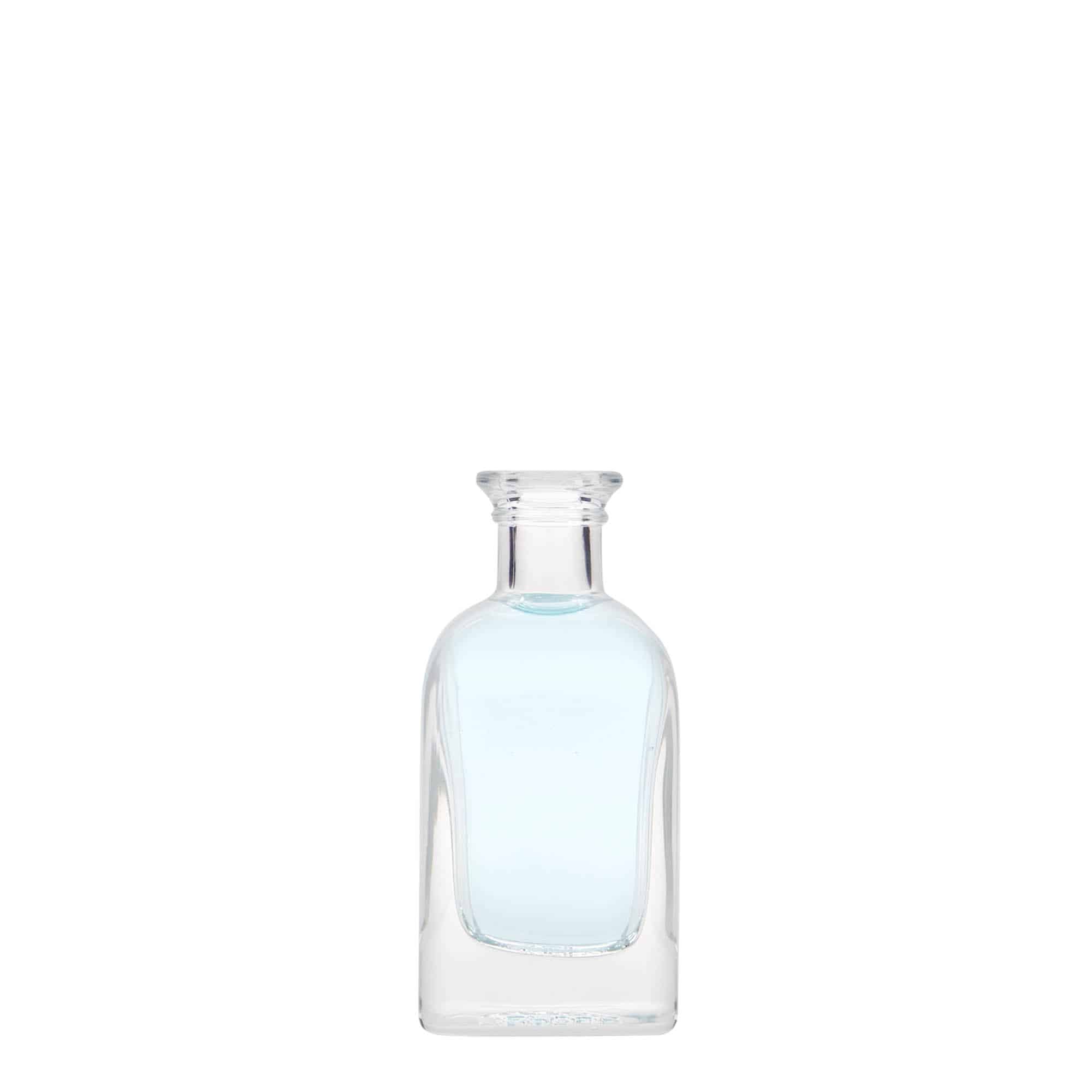 Glazen fles Apotheker carré, 40 ml, vierkant, monding: kurk