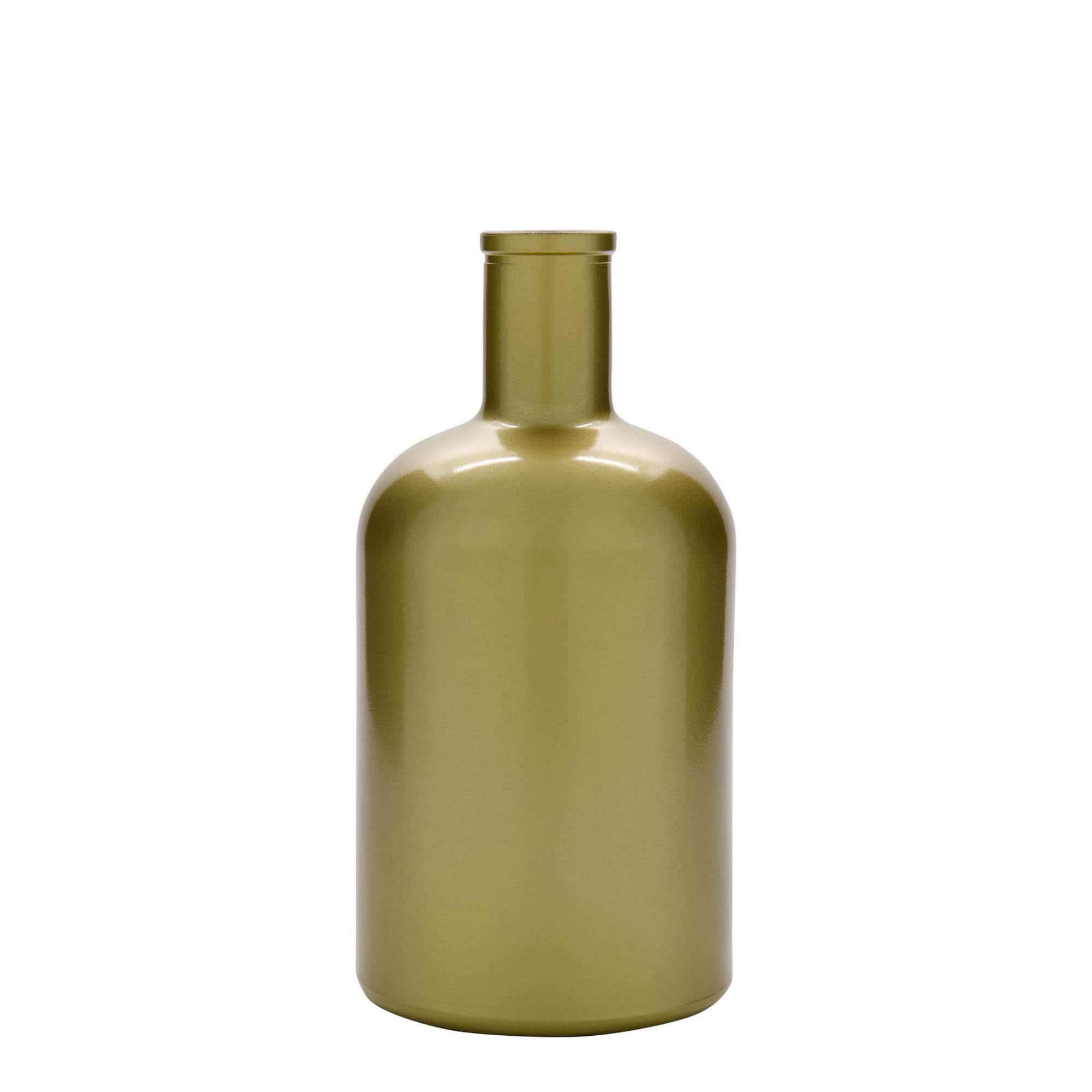 Glazen fles 'Gerardino', 700 ml, goud, monding: kurk