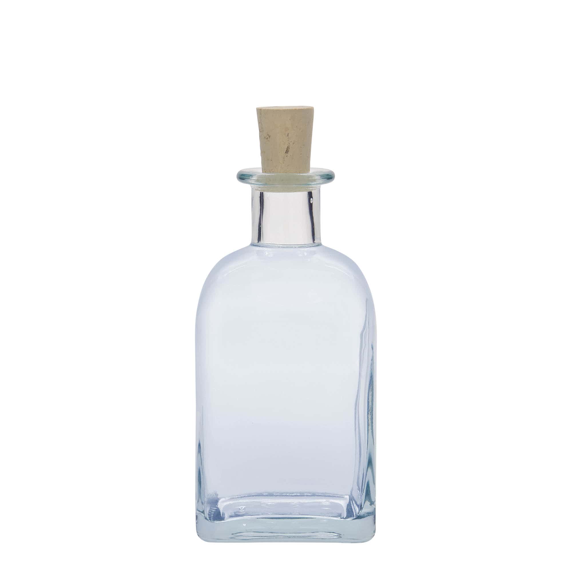 Glazen fles Apotheker carré, 350 ml, vierkant, monding: kurk