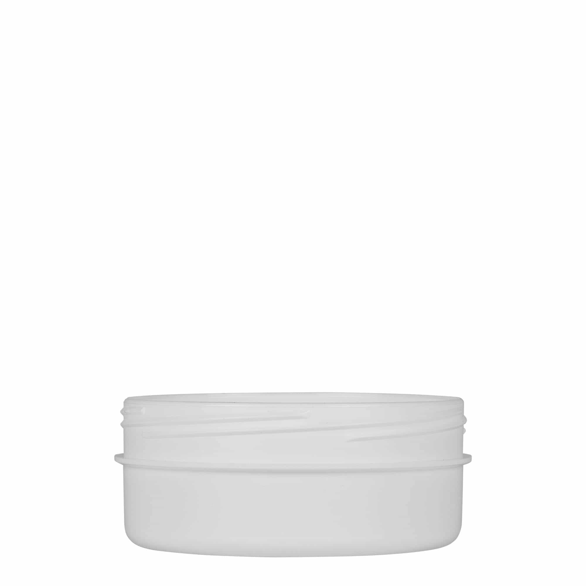 Plastic pot 'White Line', 125 ml, PP, wit, monding: schroefsluiting