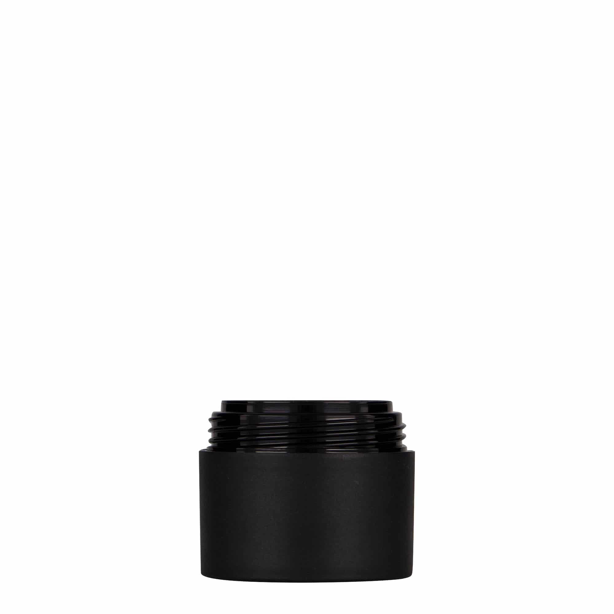 Plastic pot 'Antonella', 30 ml, PP, zwart, monding: schroefsluiting