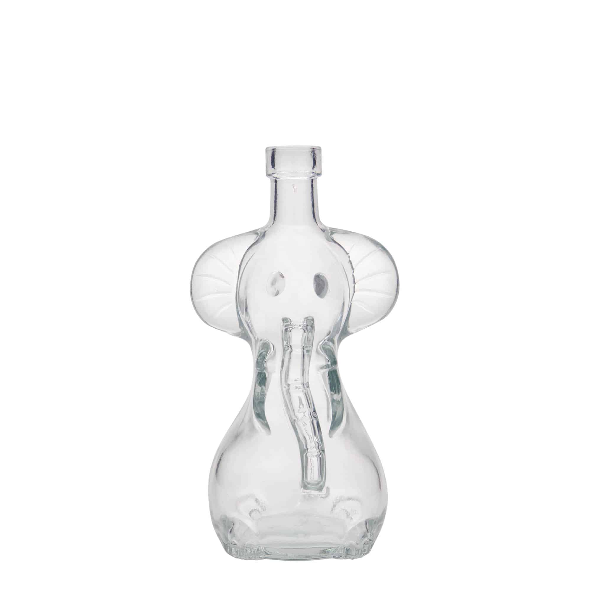 Glazen fles 'Olifant', 200 ml, monding: kurk